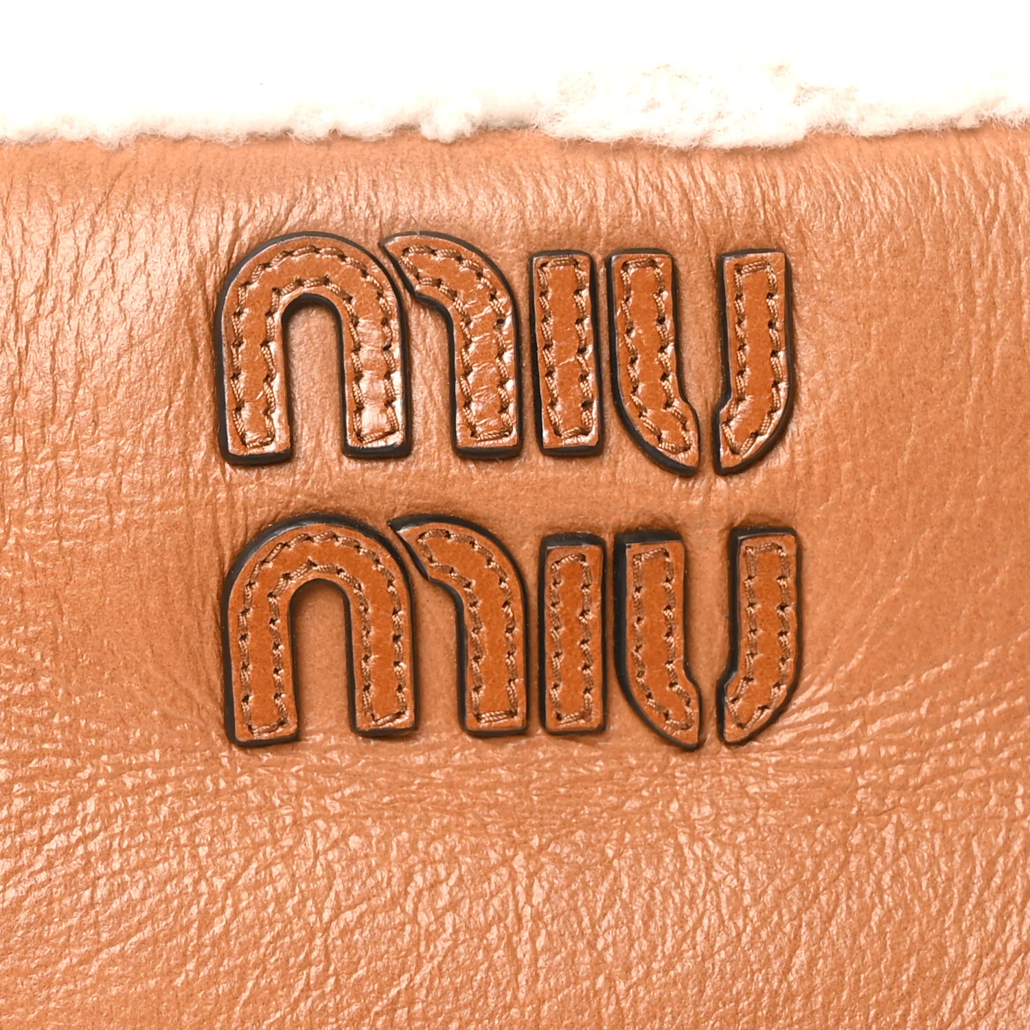 Shearling Calfskin Arcadie Top Handle Bag Cognac - Image 8