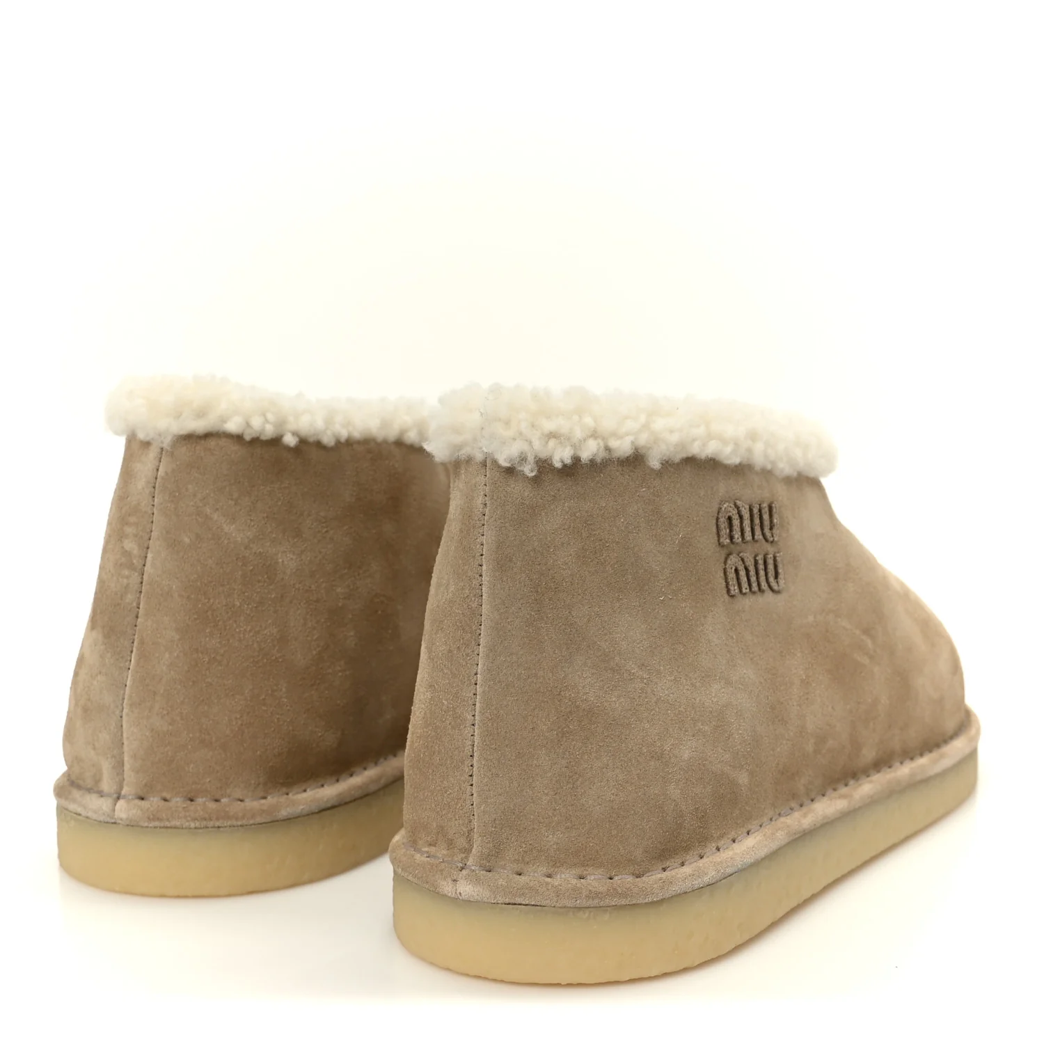Shearling Suede Ankle Boots 40 Deserto - Image 5