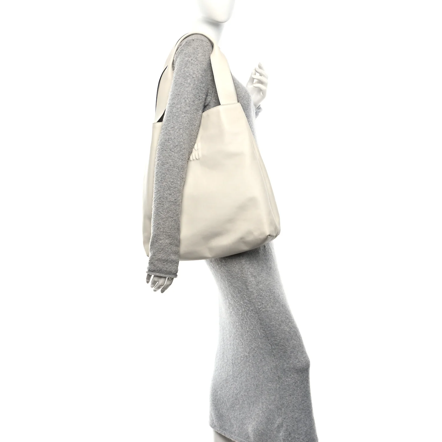 Soft Calf Hobo Bag White - Image 2