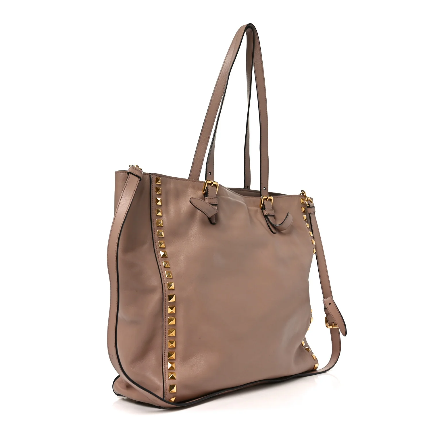Soft Calf Studded Shopping Tote Cammeo - Image 3