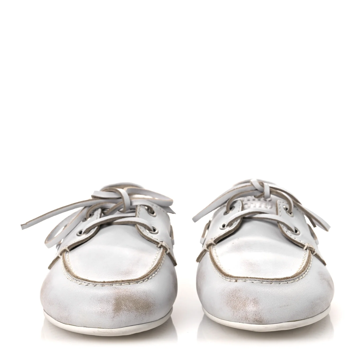 Vitello Deco Boat Loafers 37 White - Image 3
