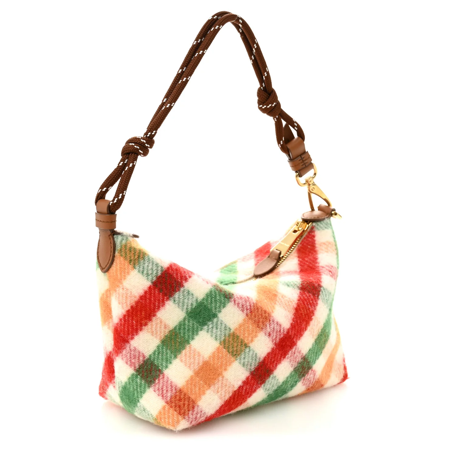 Wool Plaid Pouch Multicolor - Image 3