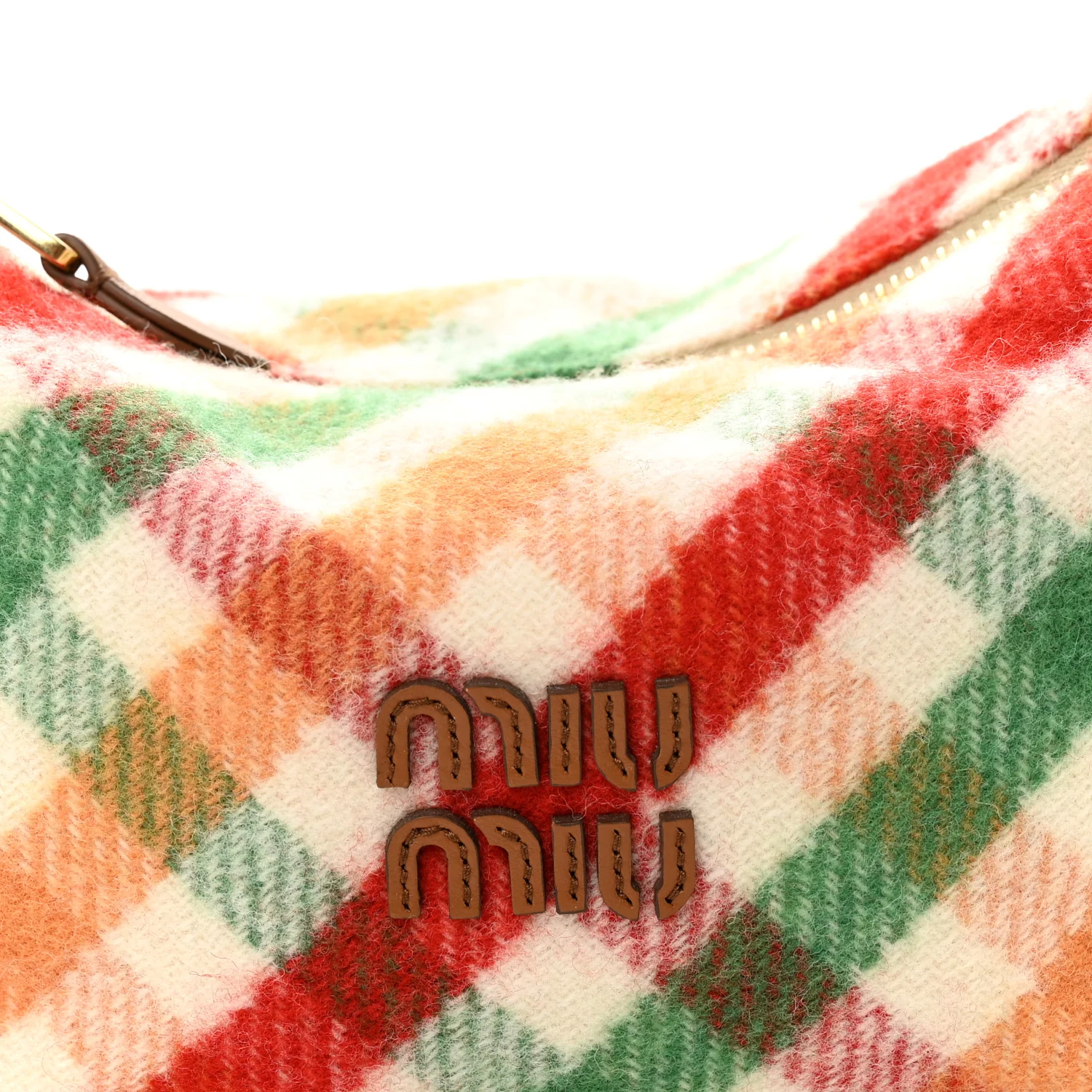 Wool Plaid Pouch Multicolor - Image 7