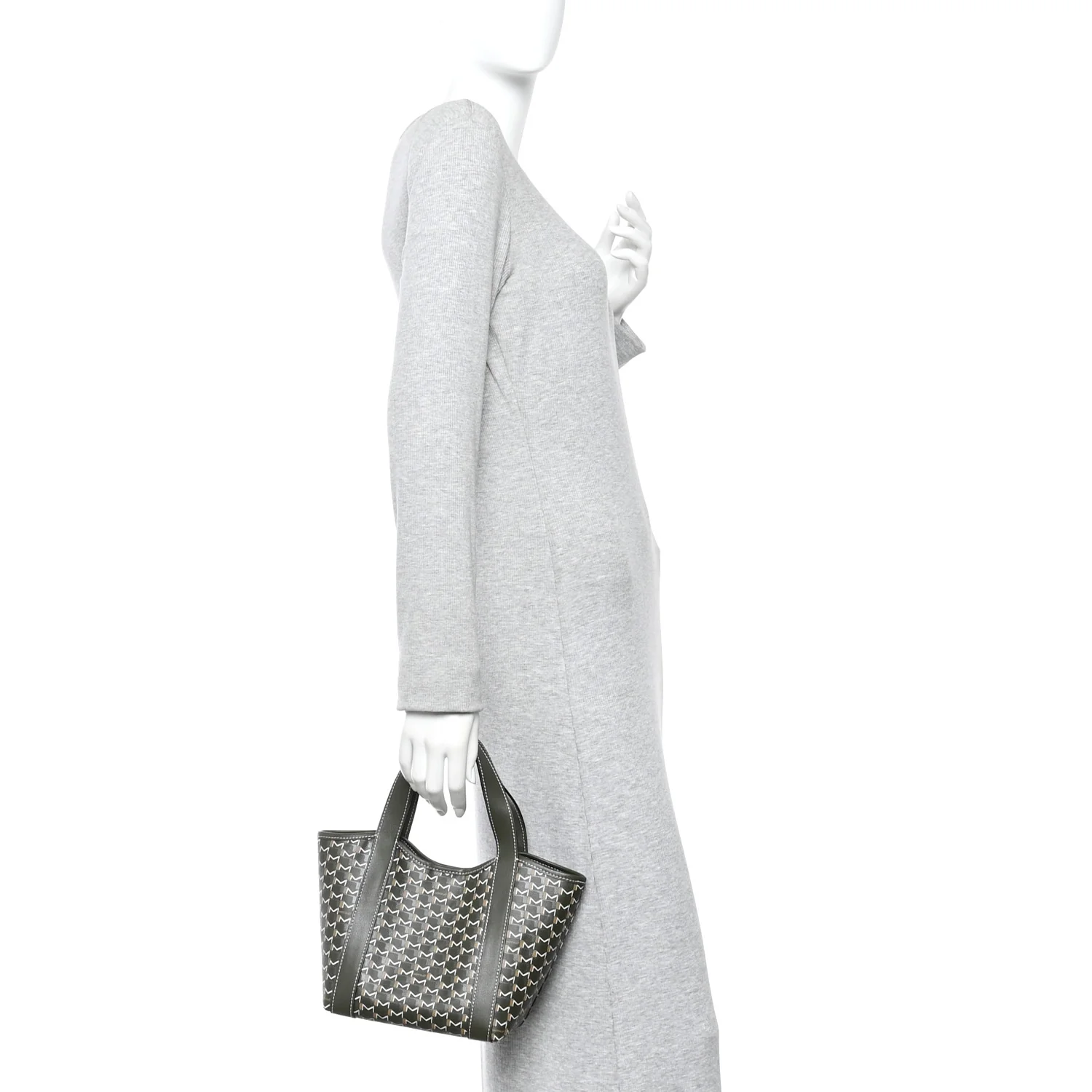 Canvas M Duo Tote Bag BB Kaki - Image 2