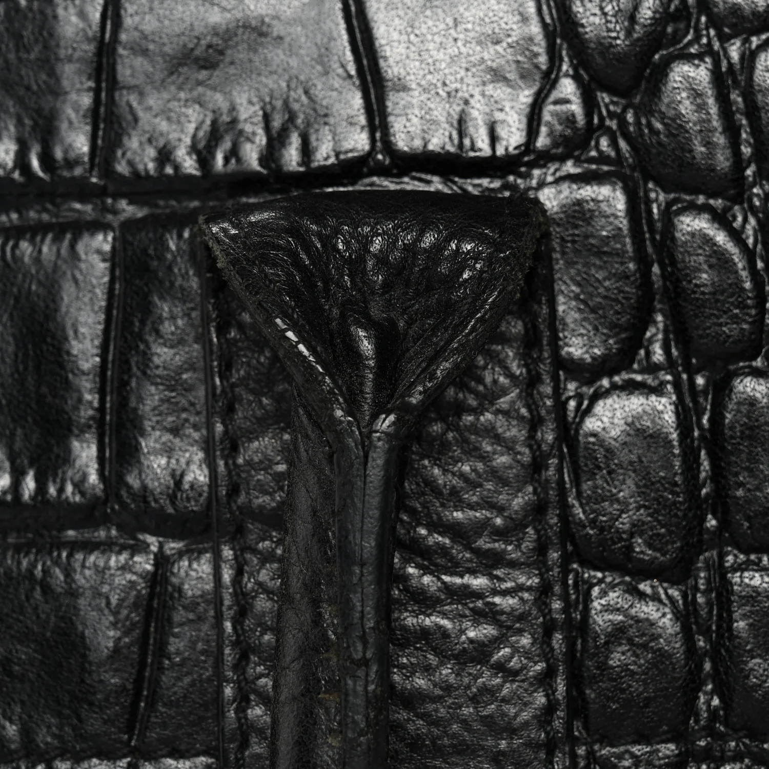 Calfskin Crocodile Embossed Bayswater Black - Image 11