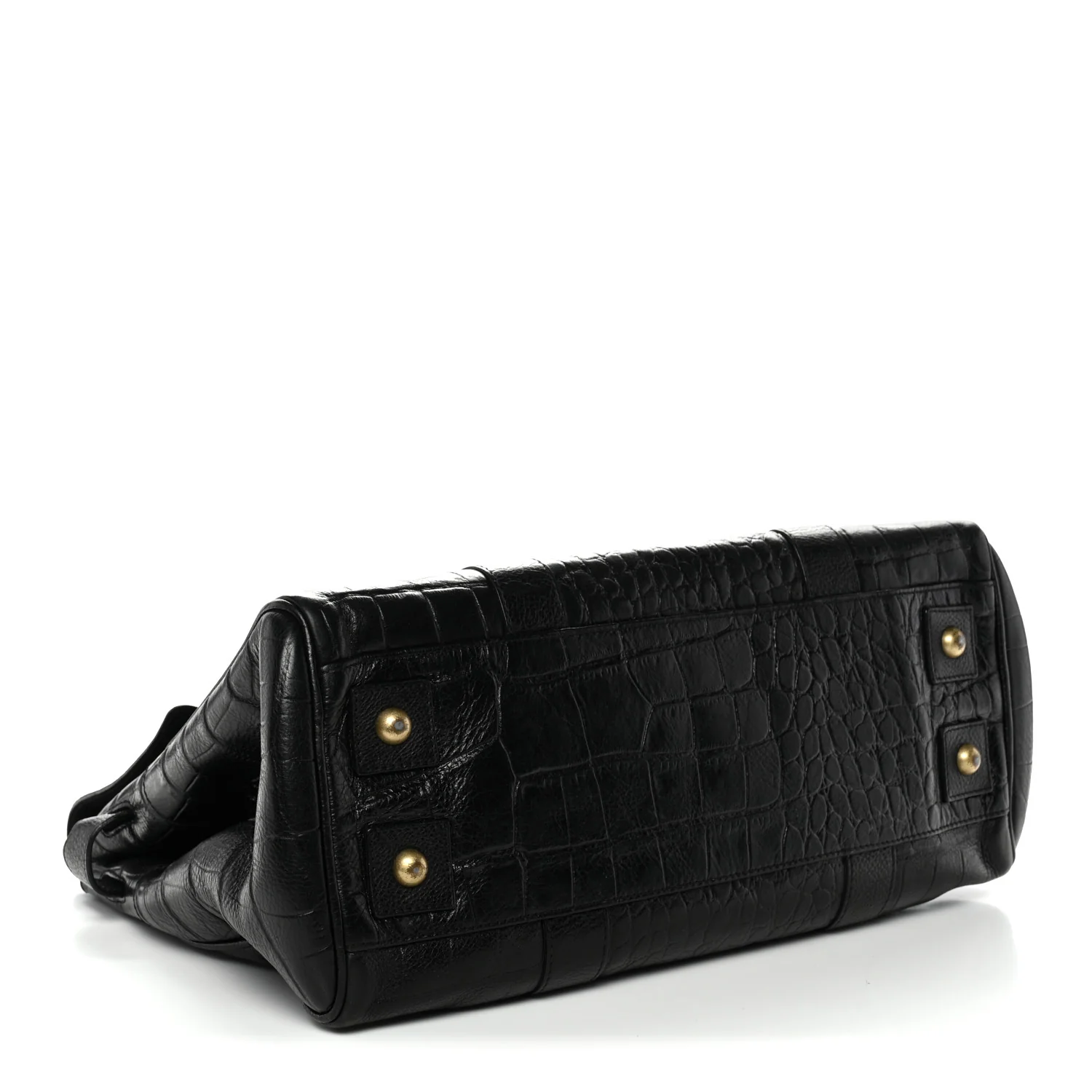 Calfskin Crocodile Embossed Bayswater Black - Image 4