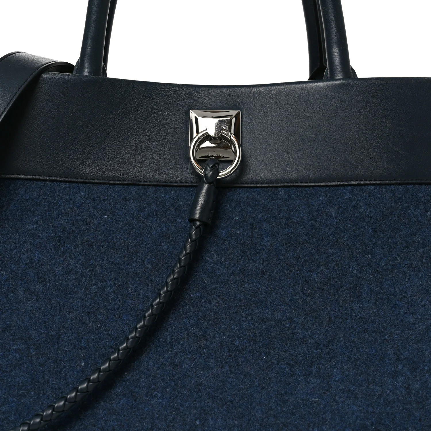 Felt Calfskin Oversized Iris Weekend Bag Midnight - Image 12