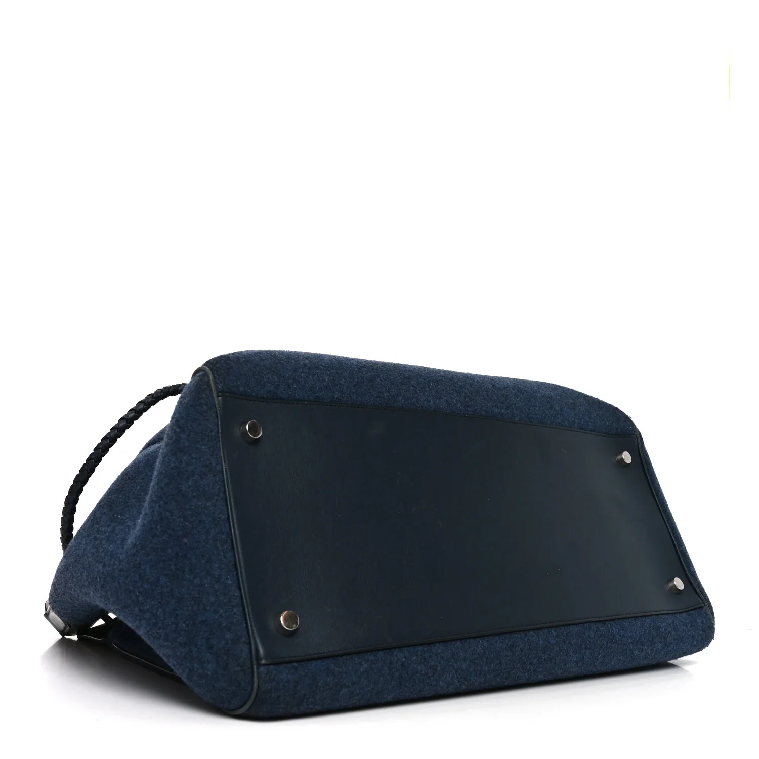 Felt Calfskin Oversized Iris Weekend Bag Midnight - Image 7