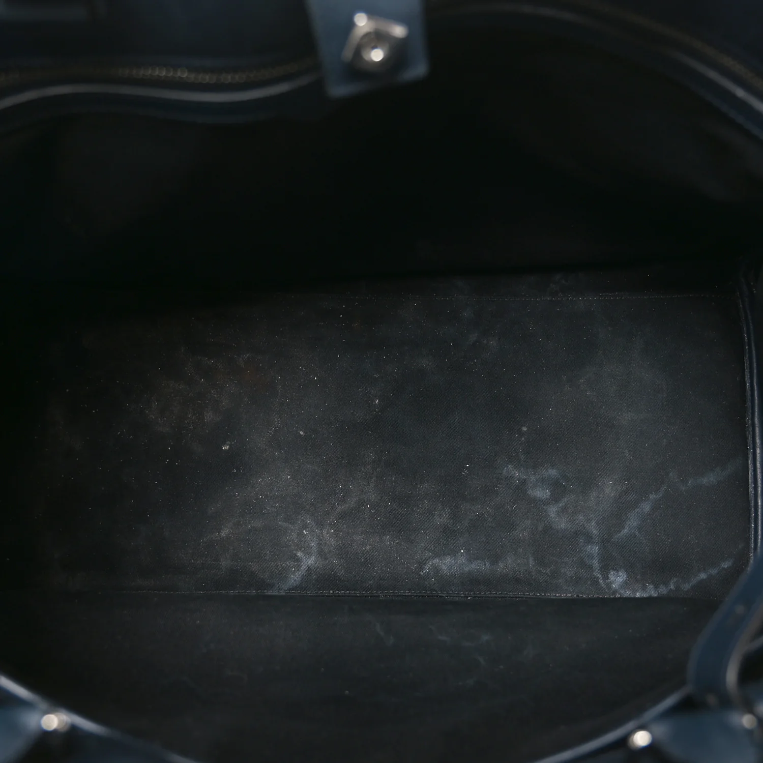 Felt Calfskin Oversized Iris Weekend Bag Midnight - Image 9