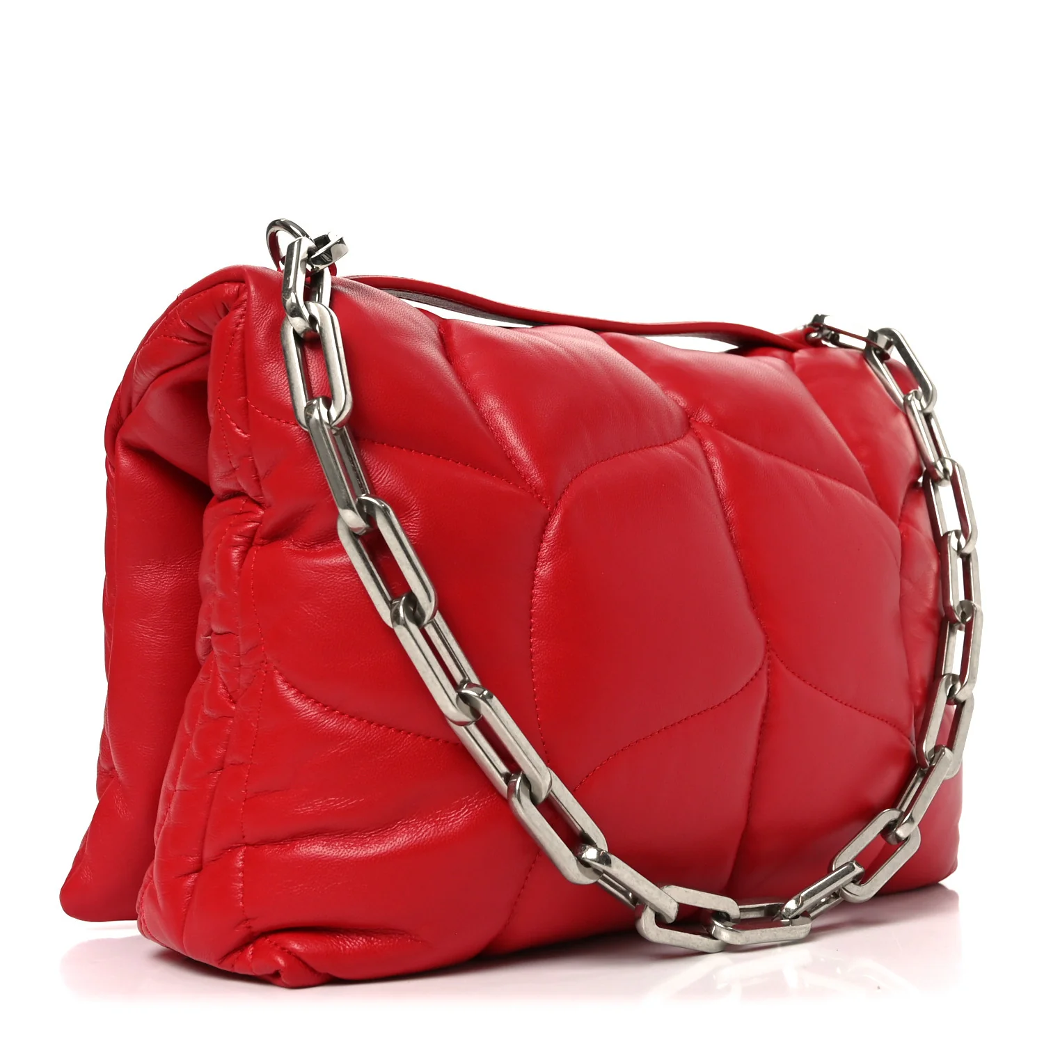Nappa Pillow Quilted Softie Bag Lancaster Red - Image 3