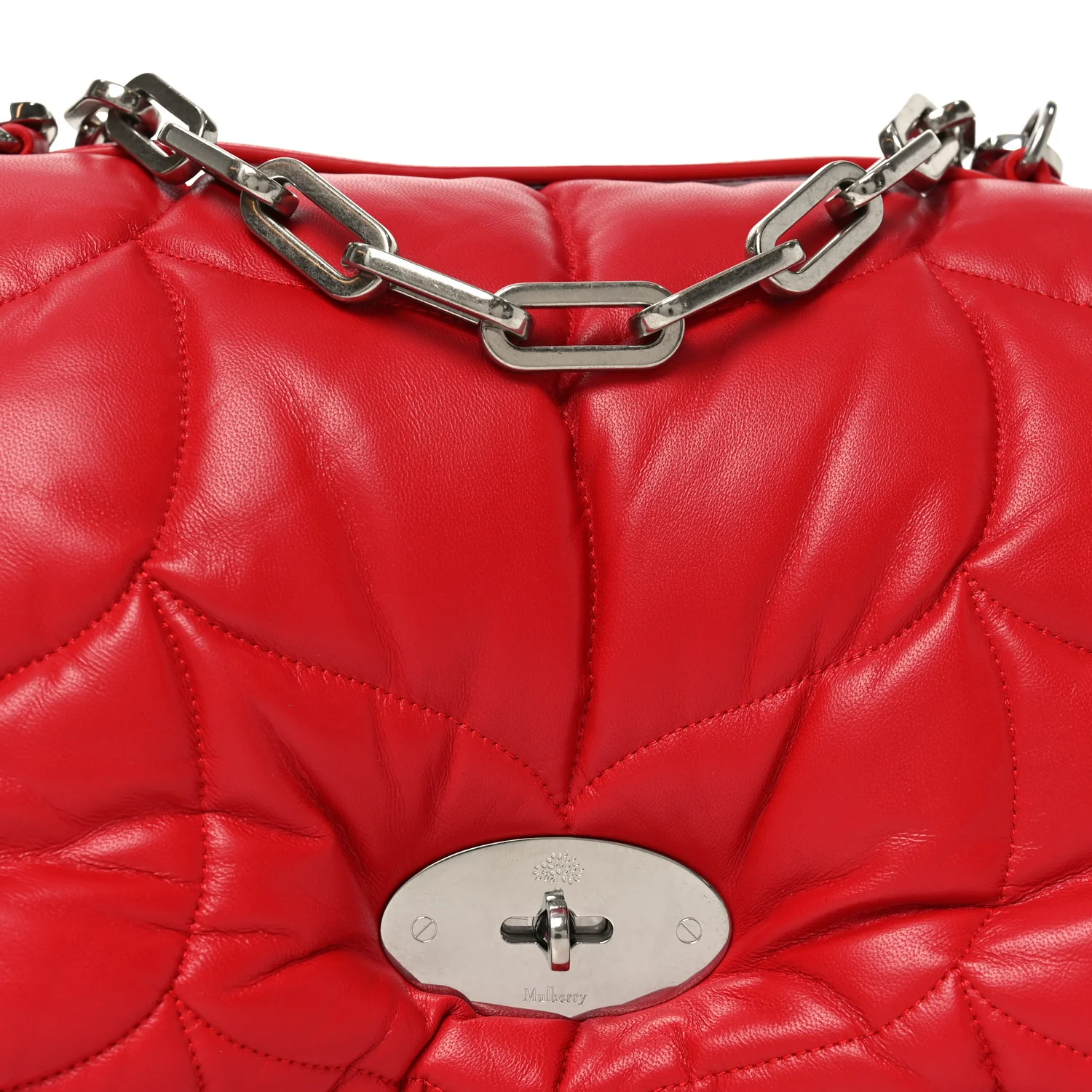 Nappa Pillow Quilted Softie Bag Lancaster Red - Image 7