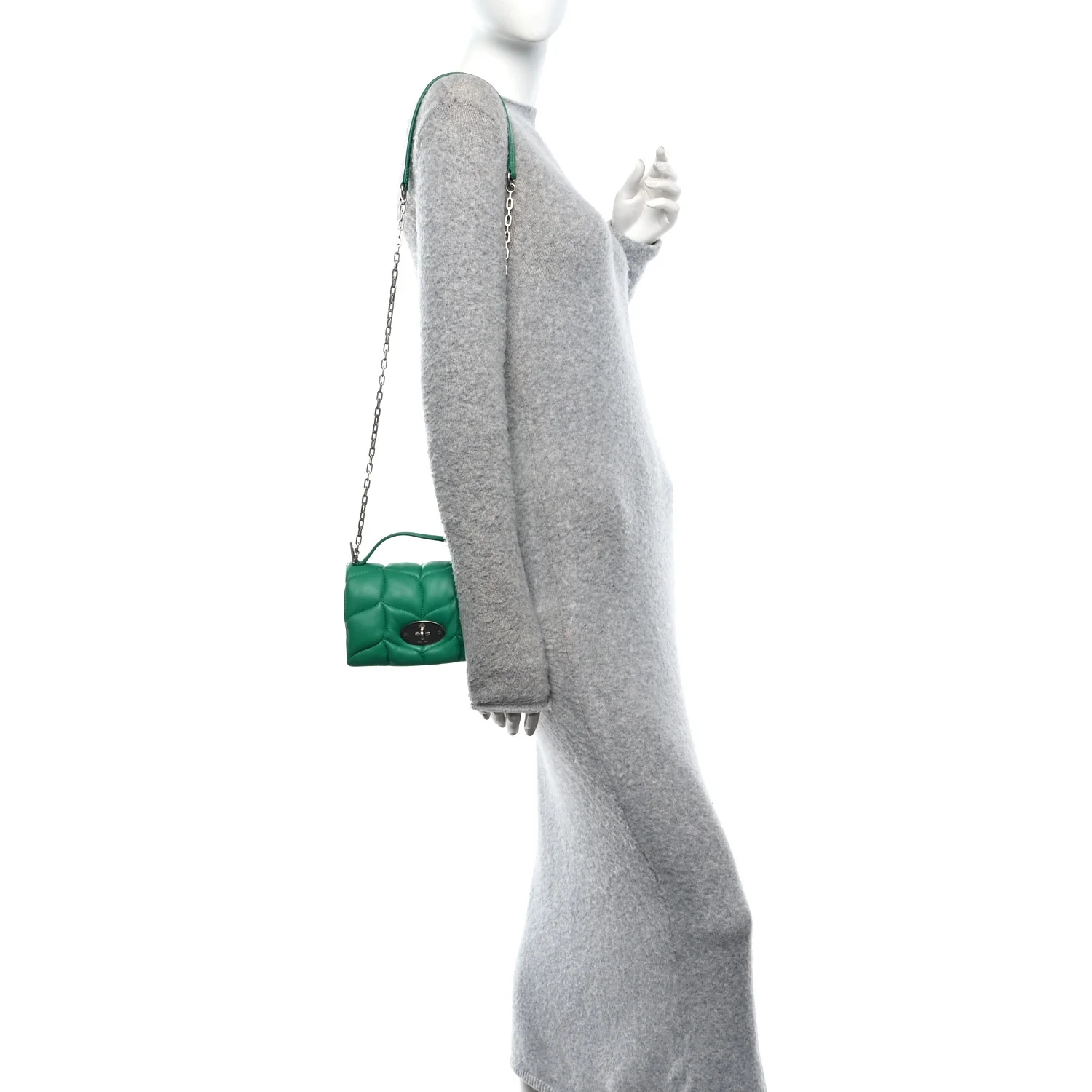 Nappa Pillow Quilted Tiny Softie Bag Lawn Green - Image 2