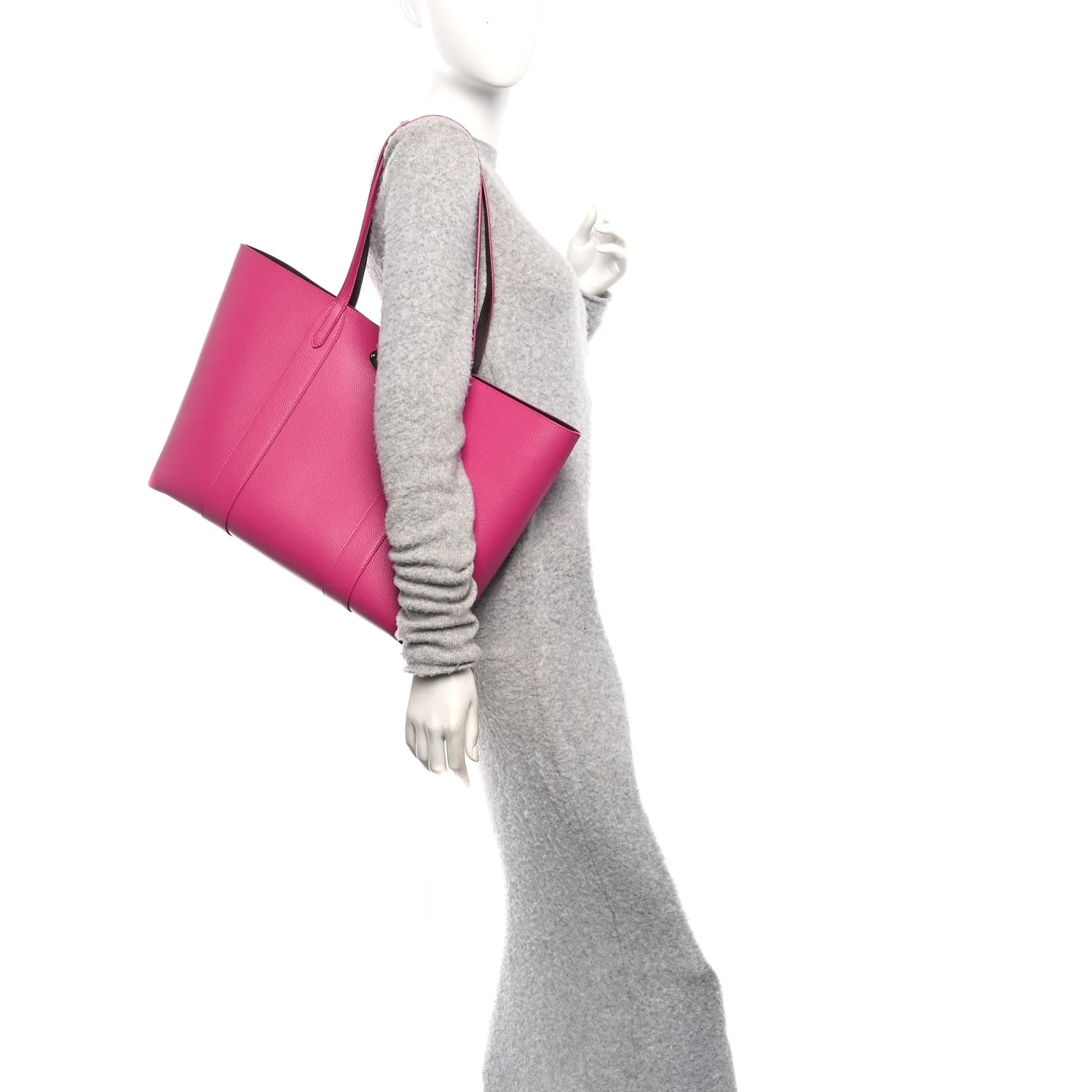 Small Classic Grain Bayswater Tote Pink - Image 3