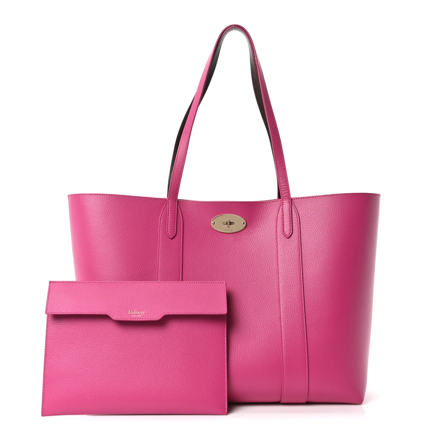Small Classic Grain Bayswater Tote Pink - Image 4