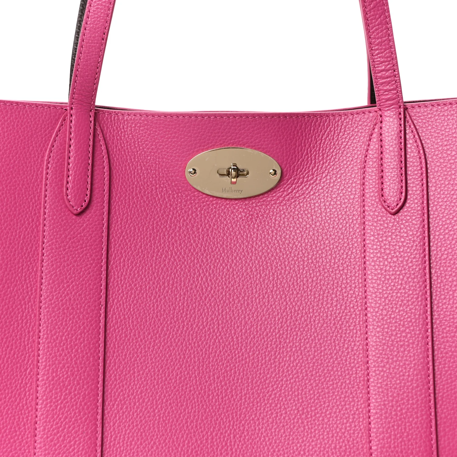 Small Classic Grain Bayswater Tote Pink - Image 8