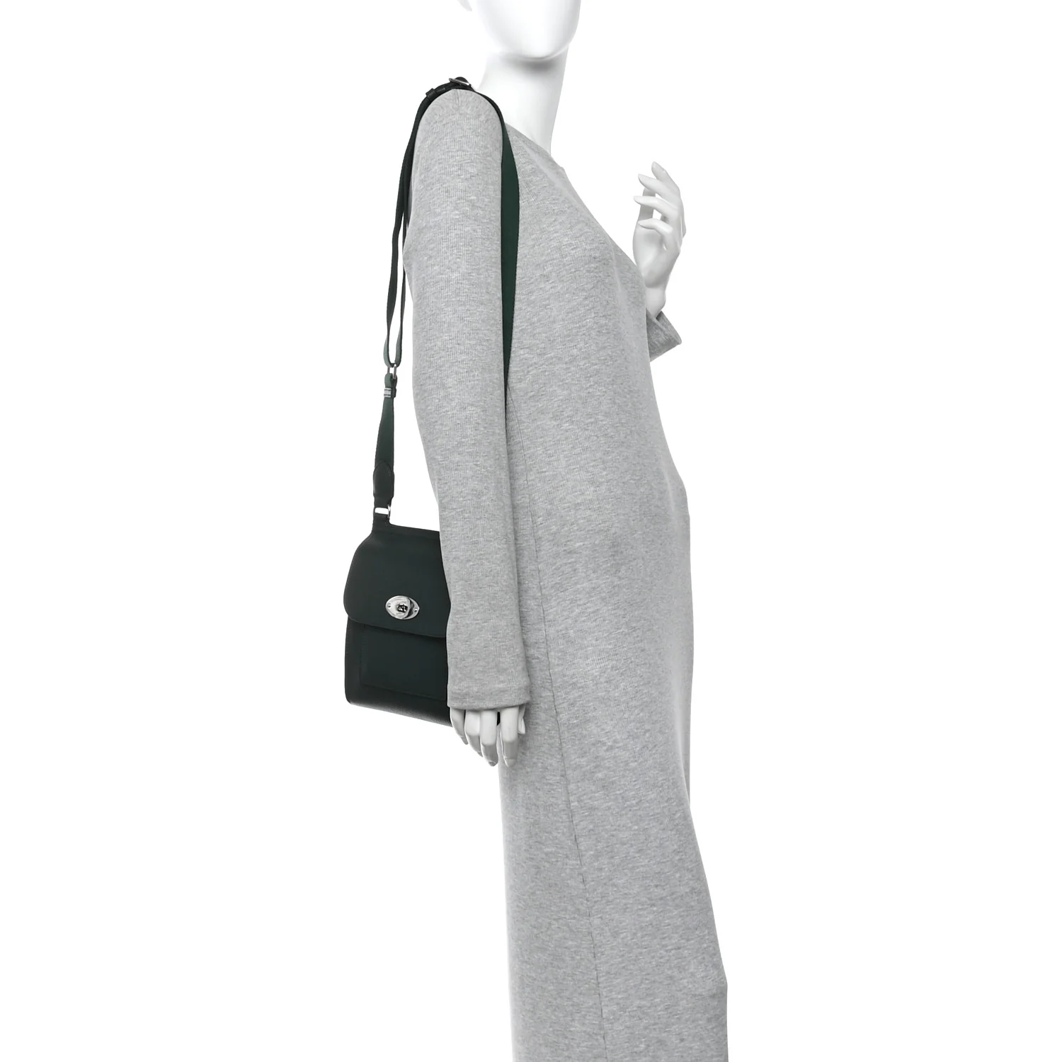 Small Classic Grain Calfskin New Antony Messenger Crossbody Mulberry Green - Image 2