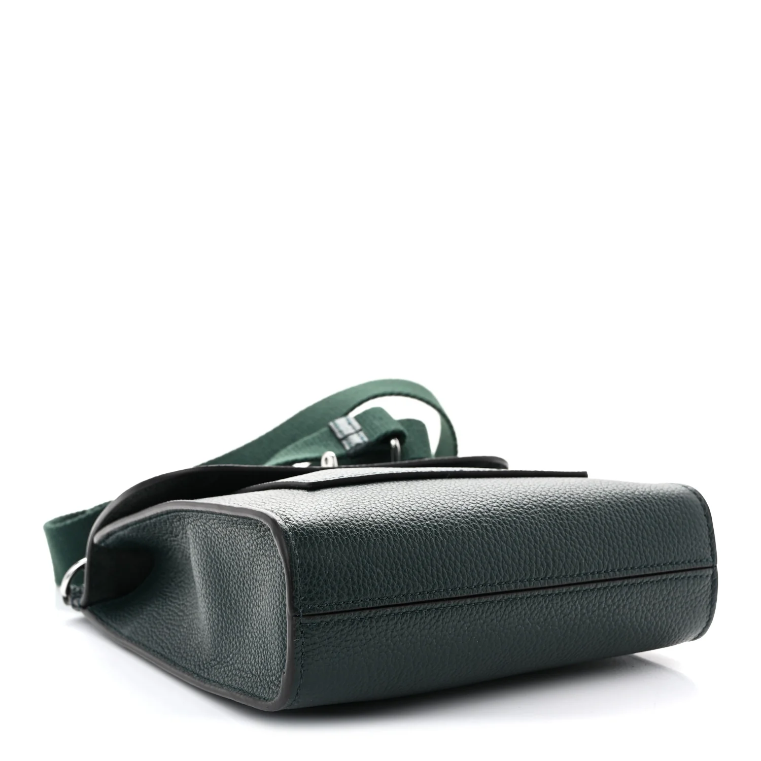 Small Classic Grain Calfskin New Antony Messenger Crossbody Mulberry Green - Image 4