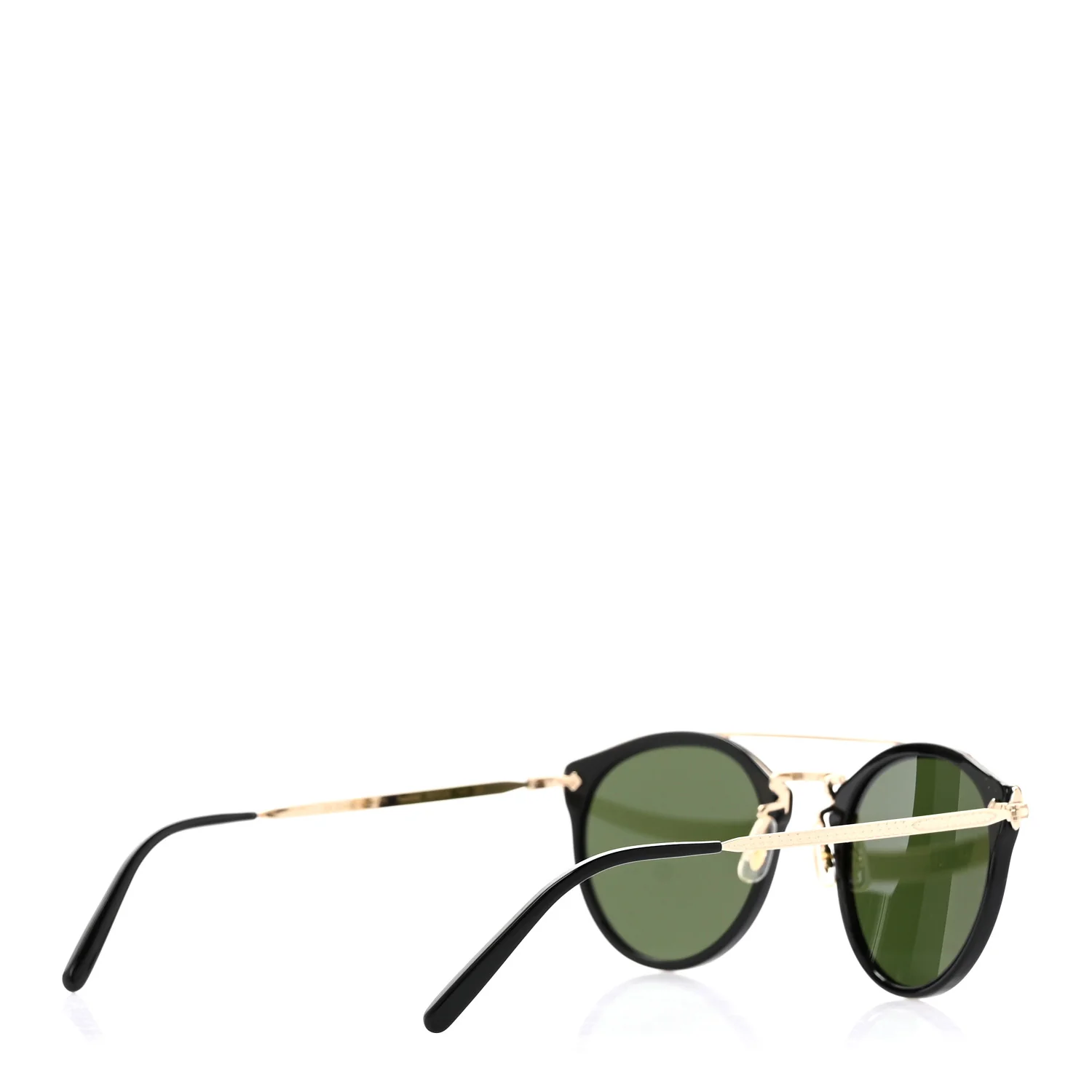 Acetate Remick Round Sunglasses OV5349S Black Green - Image 4
