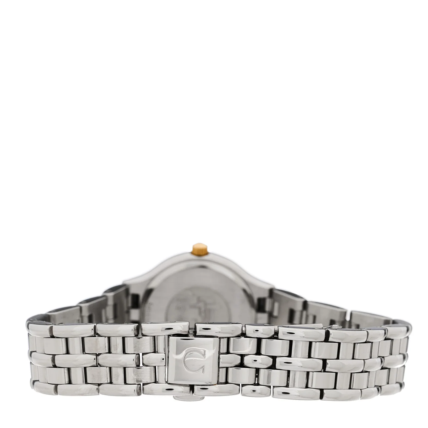 Stainless Steel 18K Yellow Gold 23mm De Ville Prestige Quartz Watch White 595.0101 - Image 3