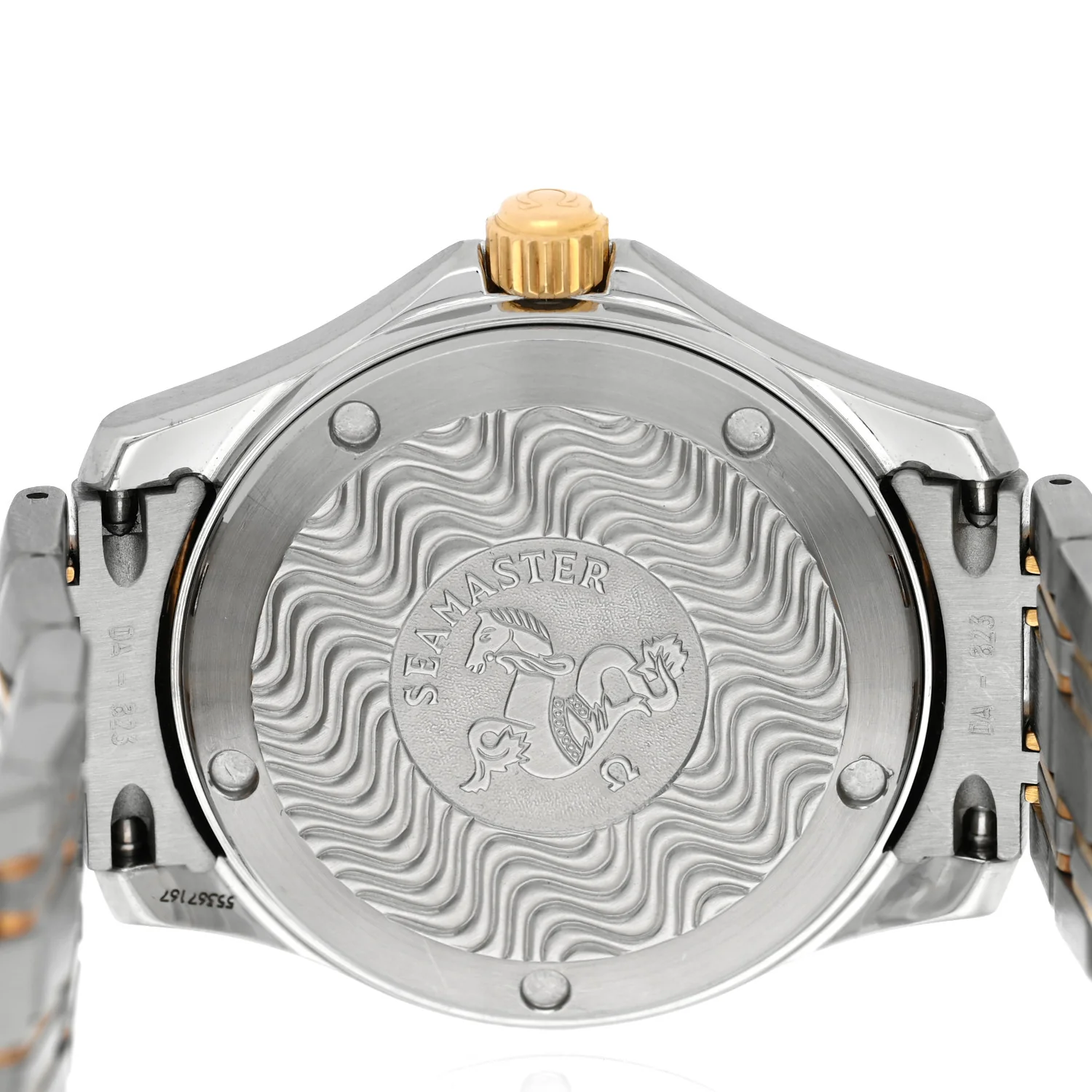 Stainless Steel 18K Yellow Gold 36mm Seamaster 120M Quartz Watch Silver 396.1501 - Image 4