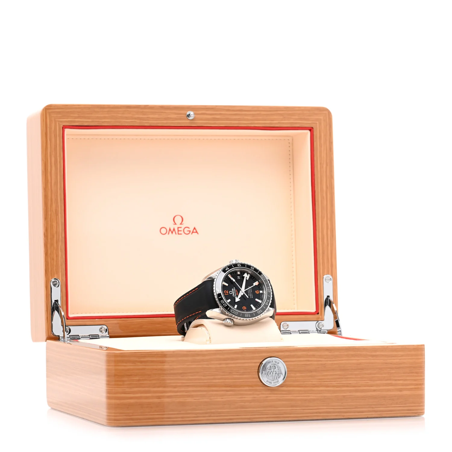 Stainless Steel Calfskin 43mm Seamaster Planet Ocean GMT Co-Axial Chronometer Automatic Watch Black 232.32.44.22.01.002 - Image 5