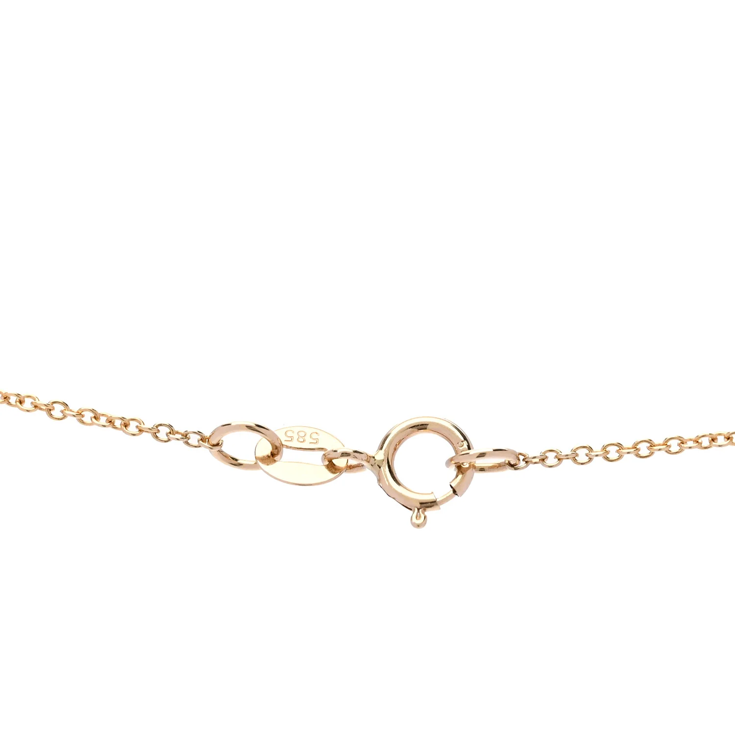 14K Rose Gold Diamond .17ctw Triangle Five Station Necklace - Image 4