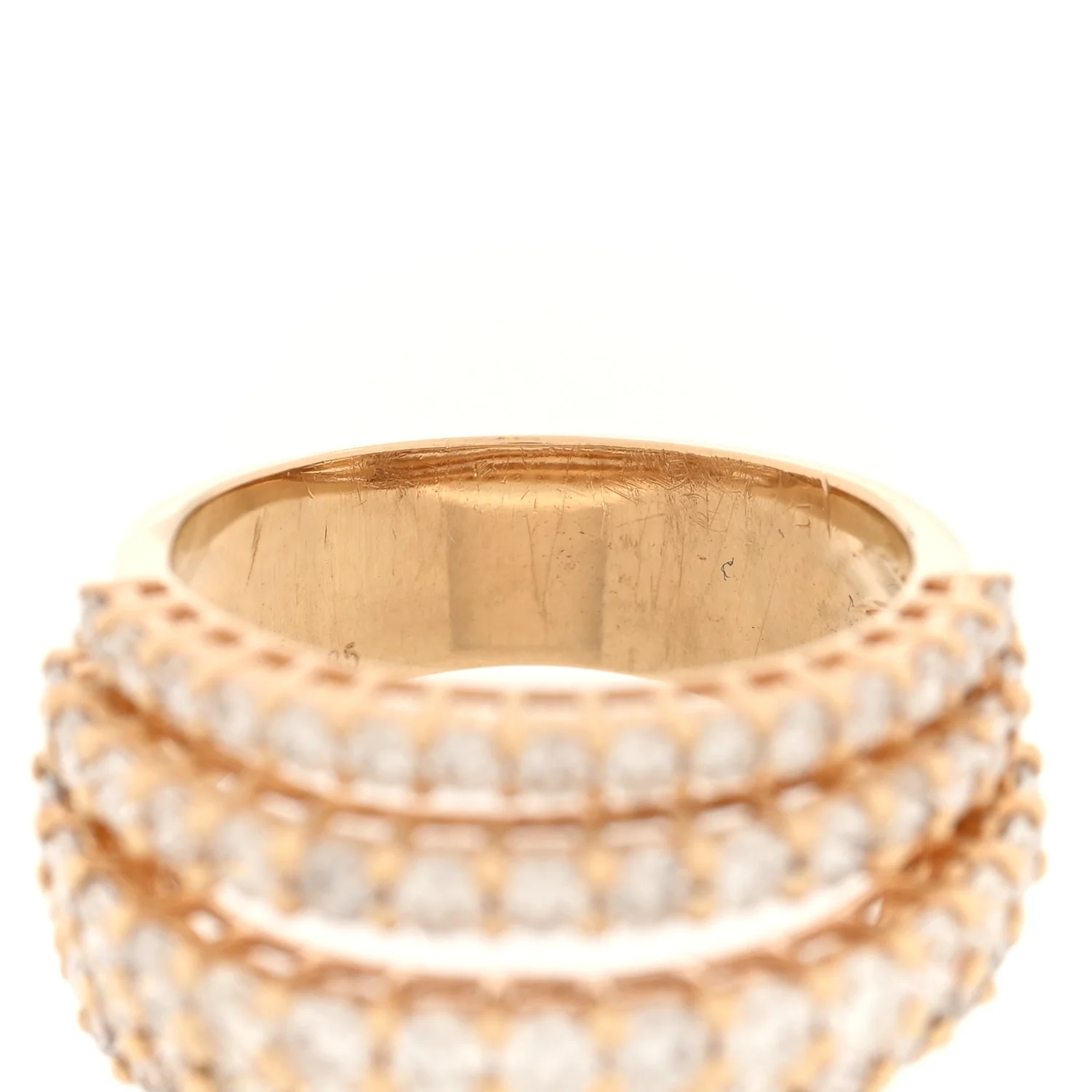 14K Yellow Gold Diamond 3.15ctw Cluster Band Ring 53 6.25 - Image 7