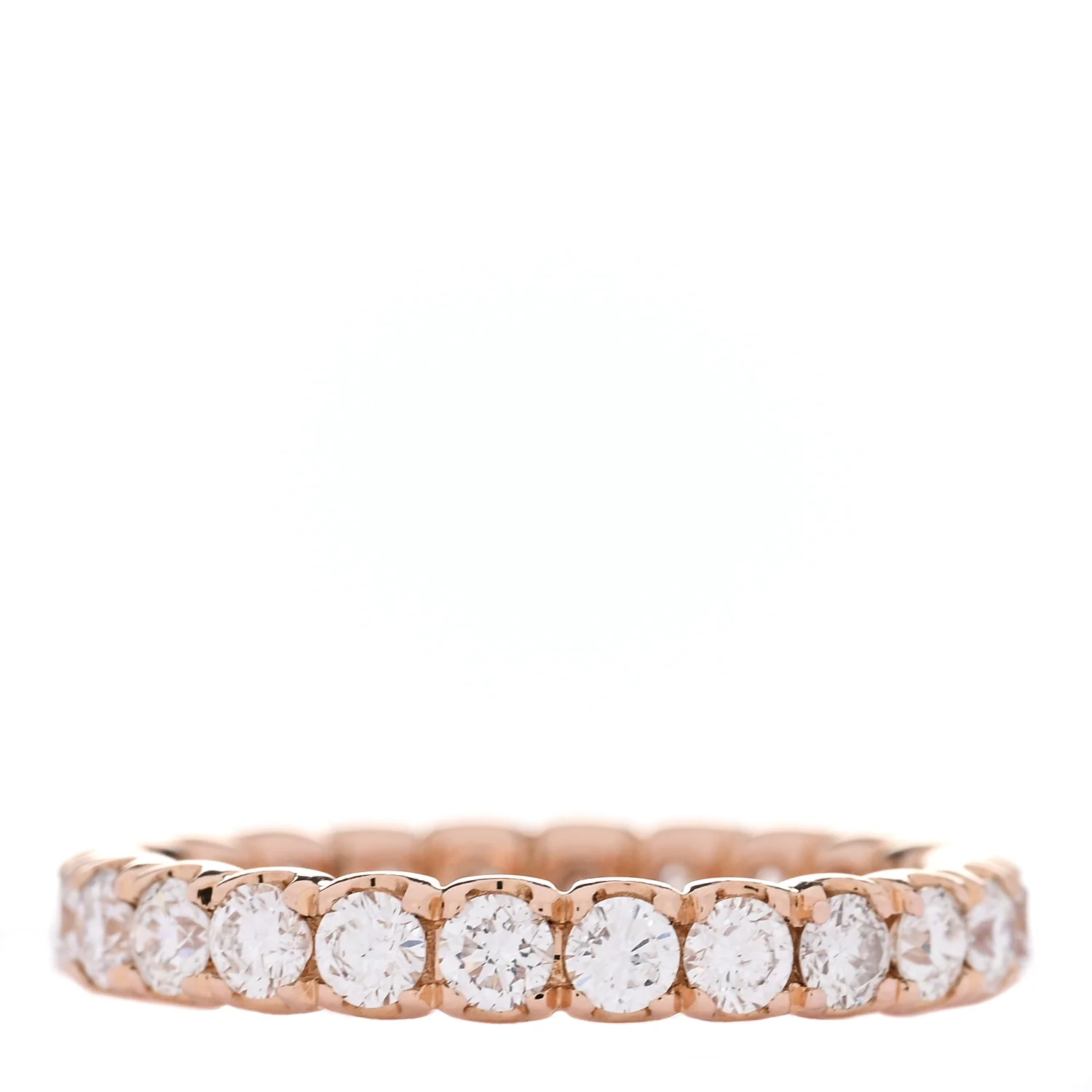 18K Rose Gold Diamond 1.08ct Full Eternity Band Ring 53 6.25 - Image 3