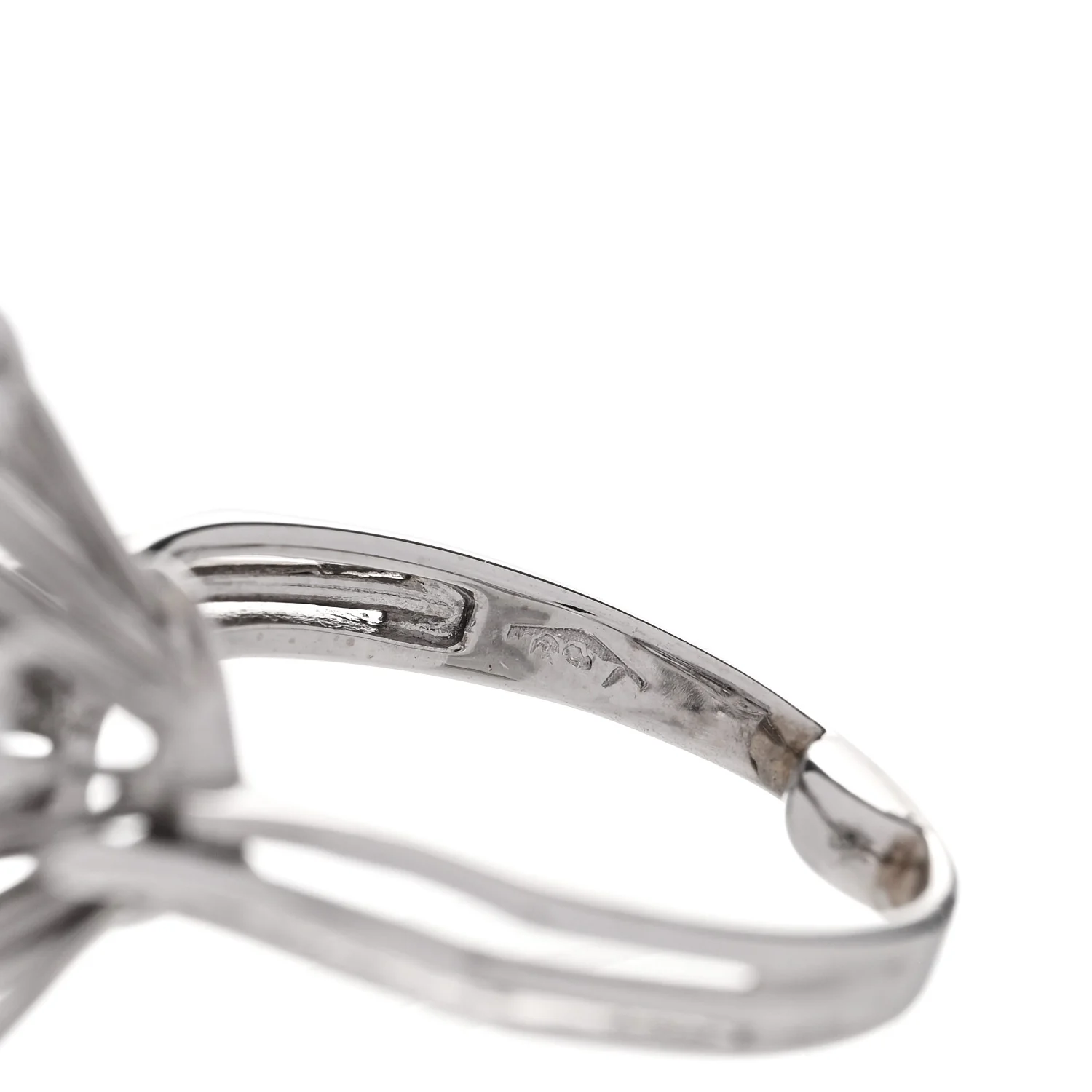 18K White Gold Diamond 1.80ctw Flower Spiral Cocktail Ring 52 6 - Image 6