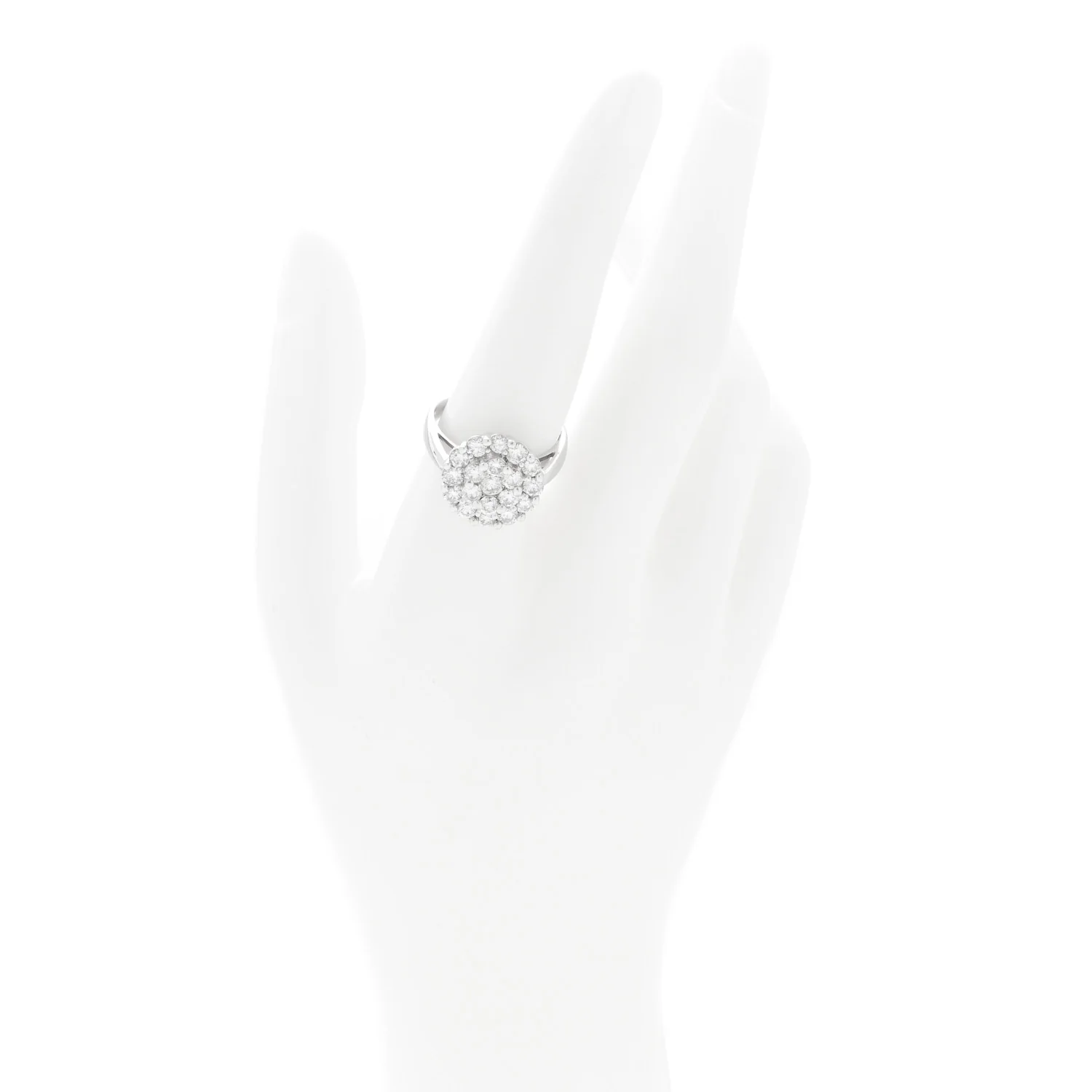 18K White Gold Diamond 2.00ctw Ring 58 8.25 - Image 2