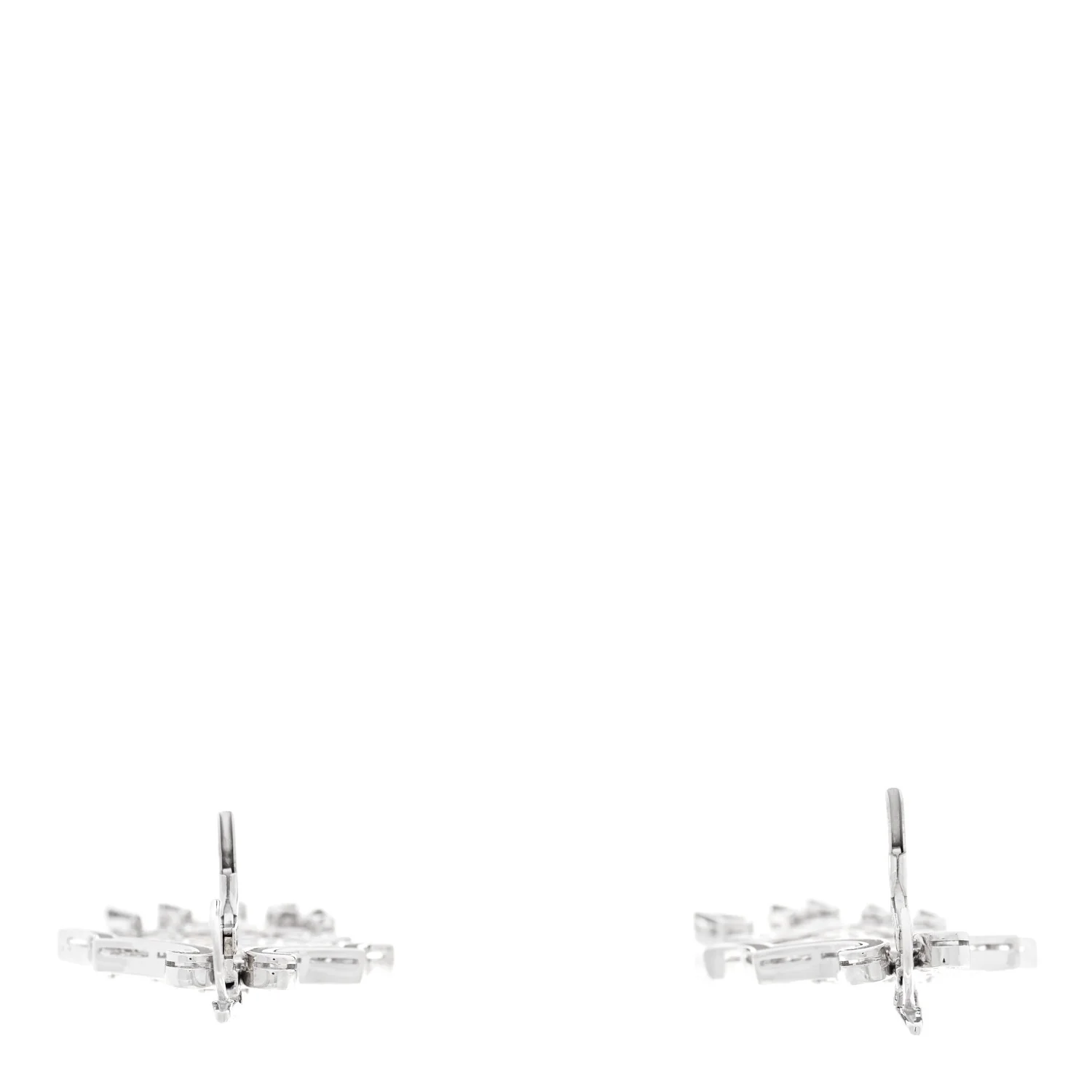 18K White Gold Diamond 4.25ctw Chandelier Earrings - Image 3
