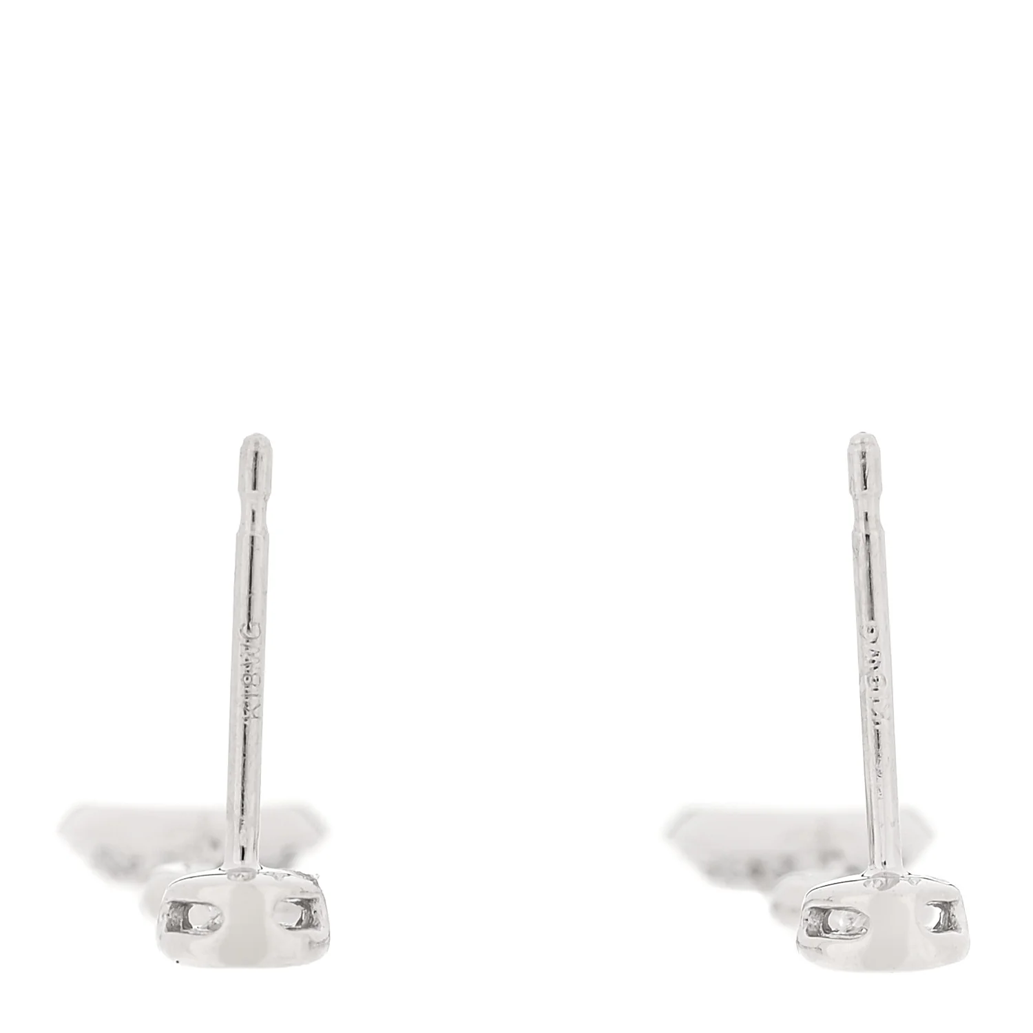 18K White Gold Diamond .80ctw Drop Earrings - Image 3