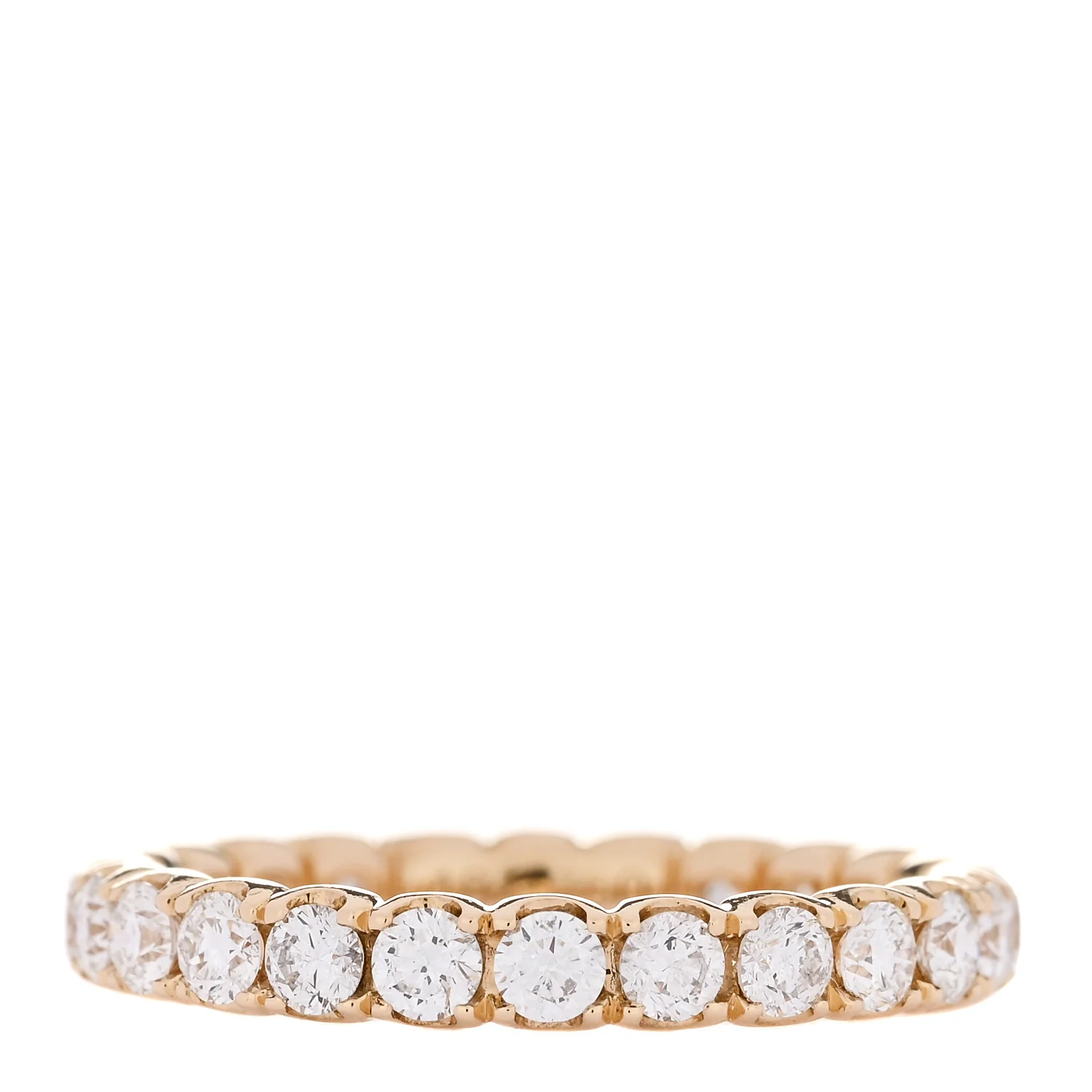 18K Yellow Gold Diamond 1.08ct Full Eternity Band Ring 53 6.25