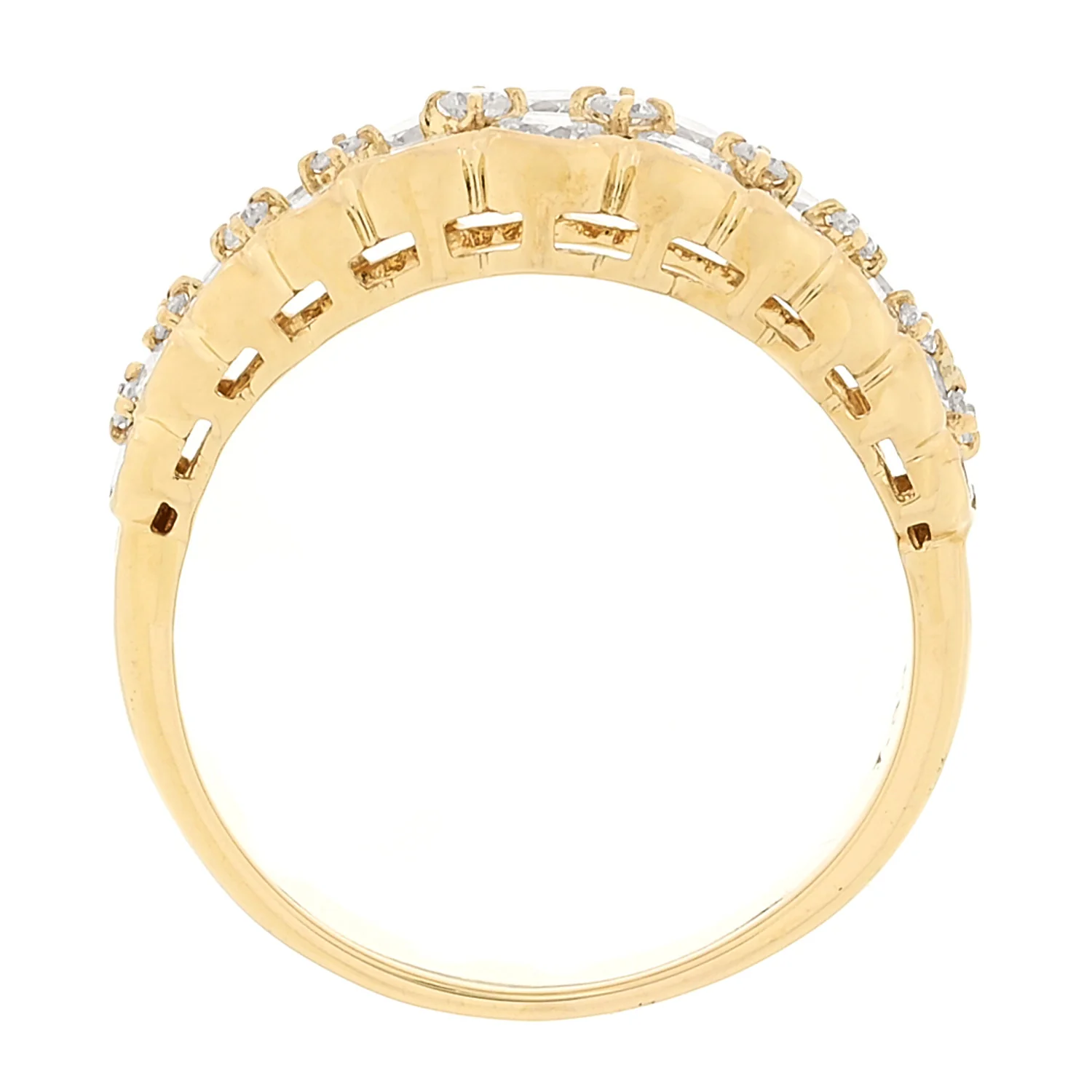 18K Yellow Gold Diamond 1.83ctw Ring  56 7.5 - Image 5