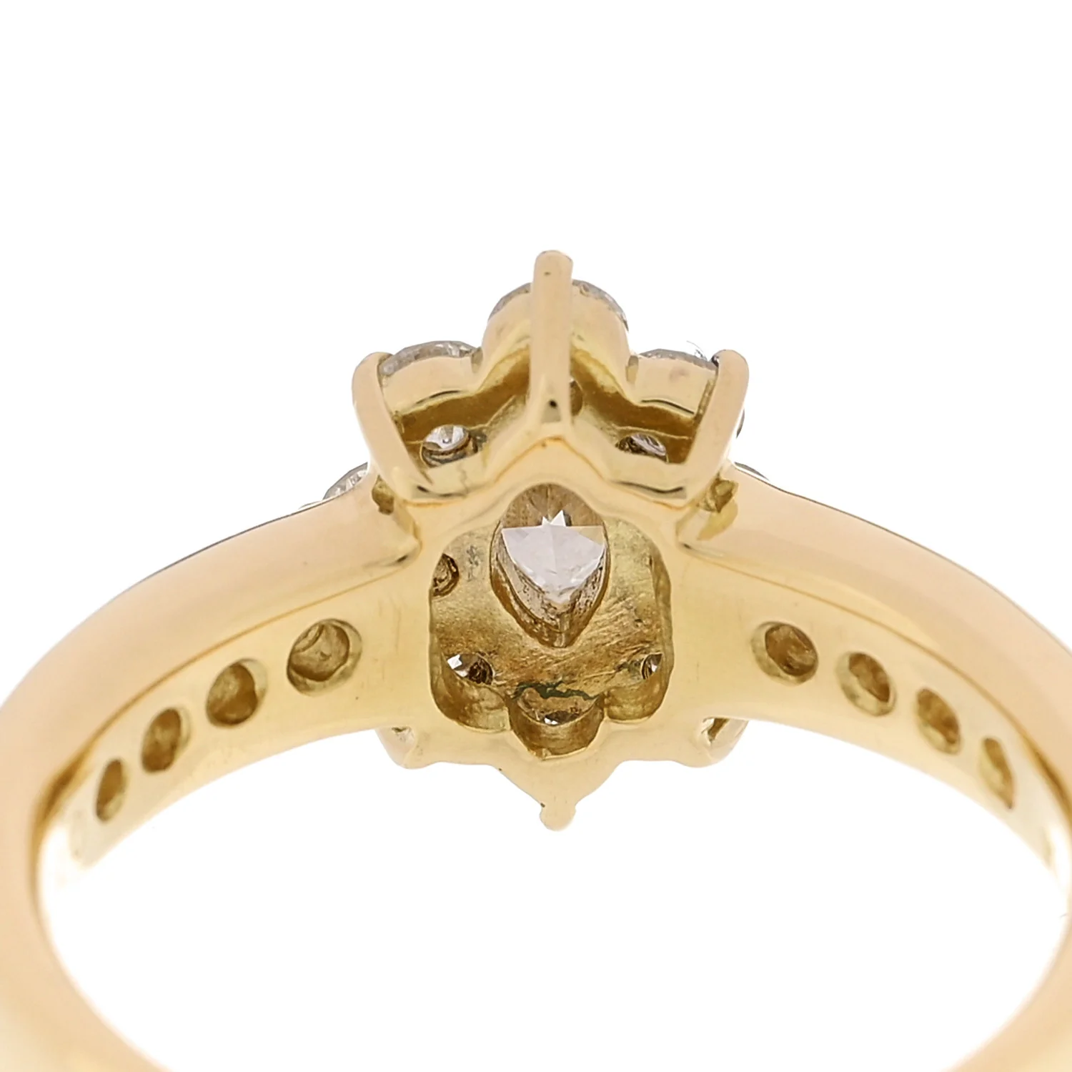 18K Yellow Gold Diamond .19ctw Floral Ring 54 7 - Image 8