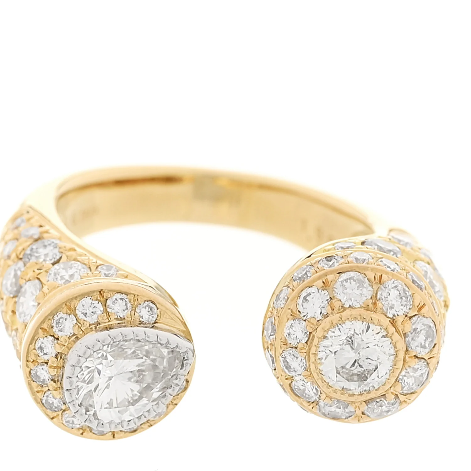 18K Yellow Gold Diamond 2.49ctw Split Ring  50 5.25 - Image 7