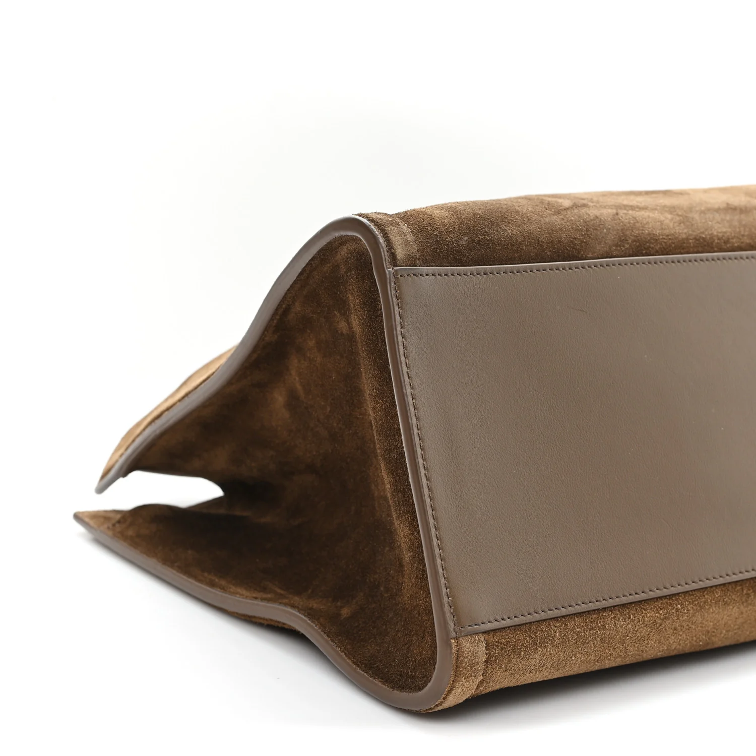 Suede Medium Kit Cabas Khaki - Image 8