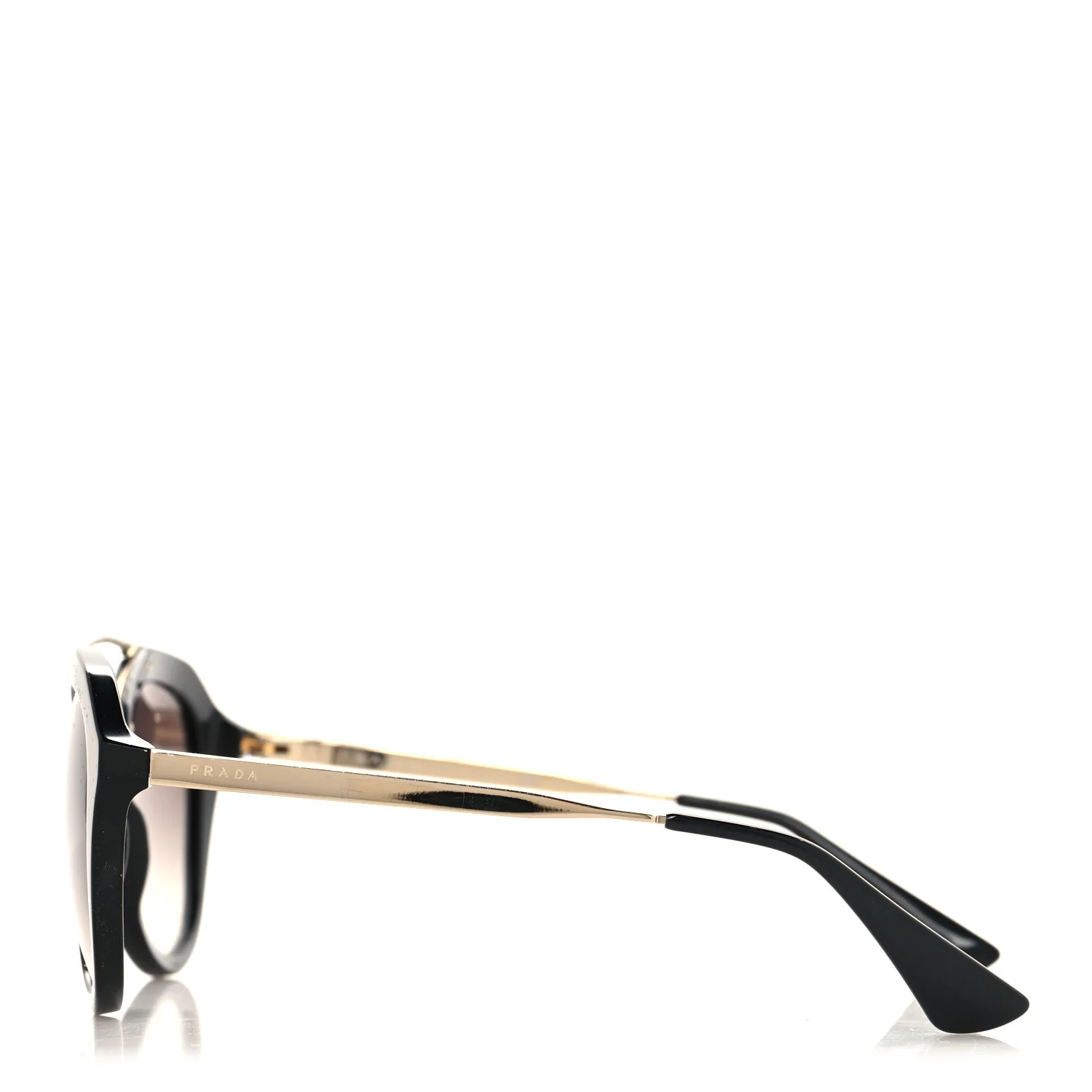 Acetate Metal Cinema Sunglasses SPR 12Q Black - Image 3