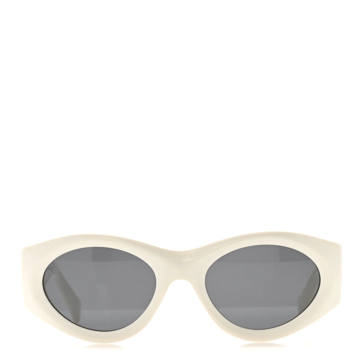 Acetate Oval Symbole Sunglasses SPR 20Z White - Image 2