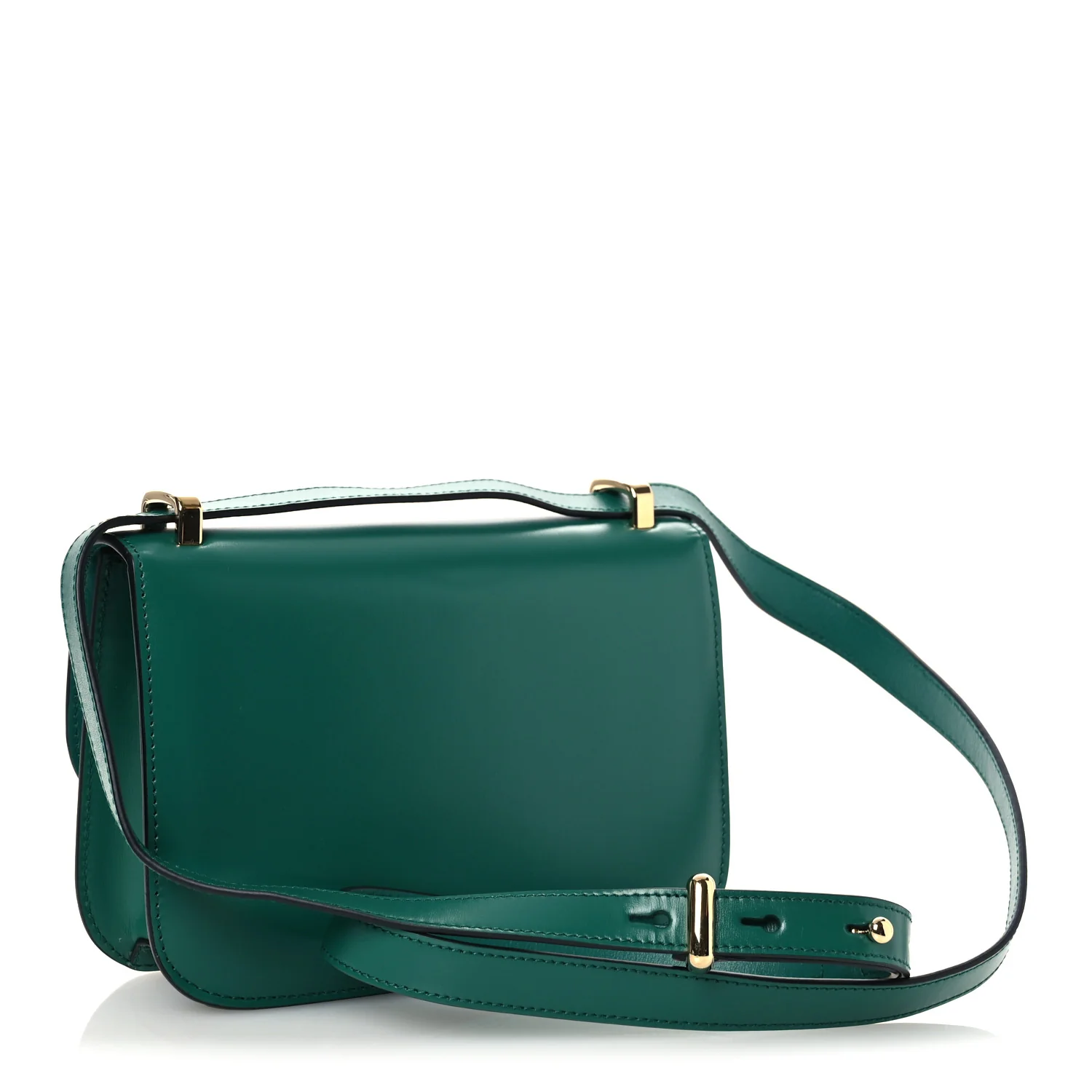 Box Calfskin Triangle Embleme Flap Shoulder Bag Assenzio - Image 3
