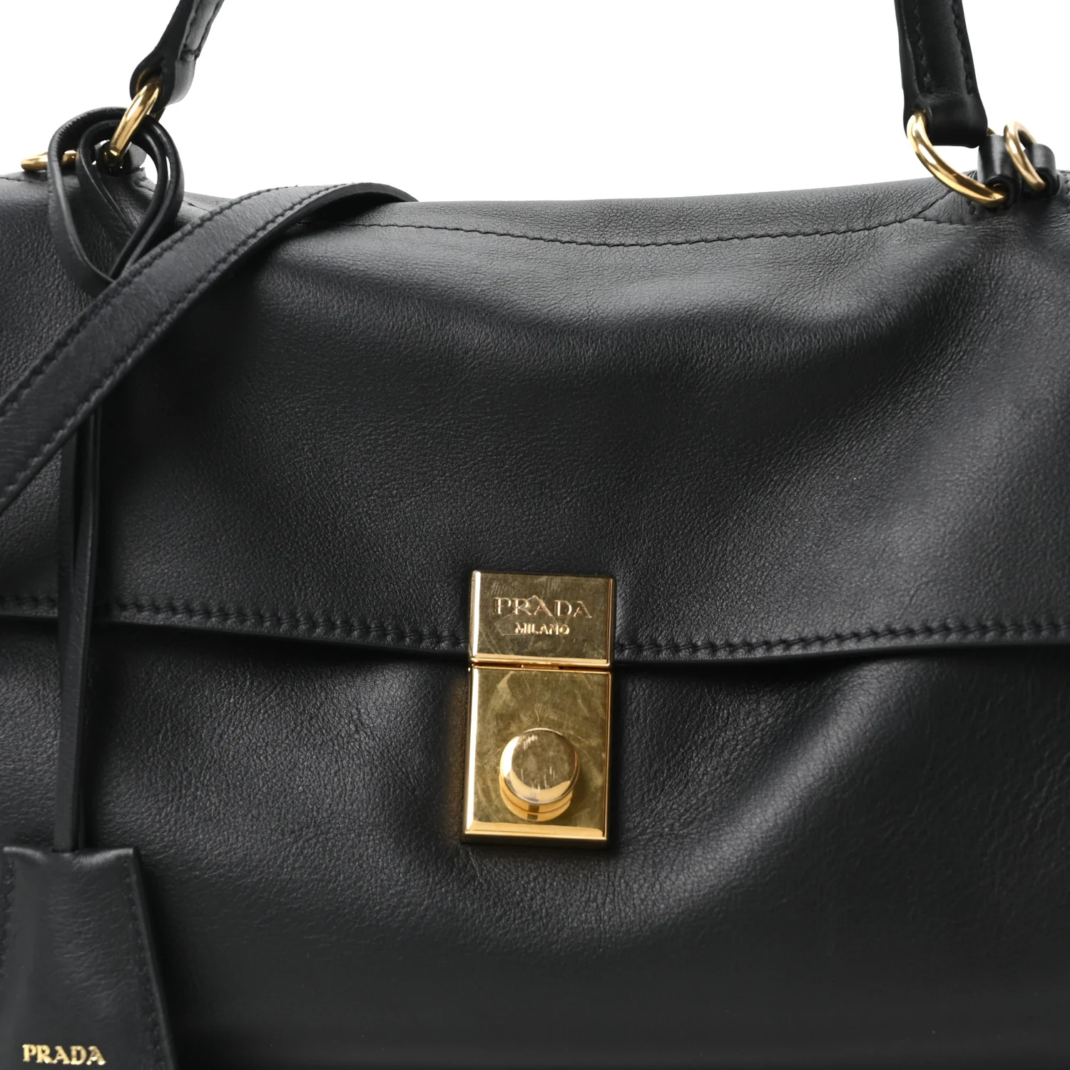 Calfskin Medium Soft Sound Shoulder Bag Black - Image 8