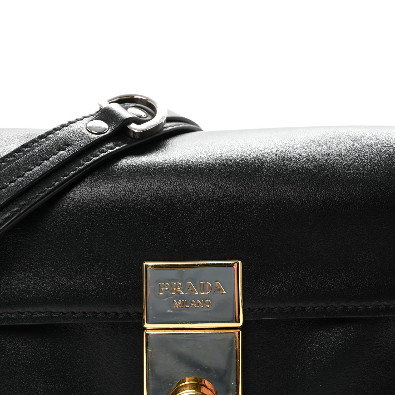 Calfskin Soft Sound Charms Shoulder Bag Black - Image 7