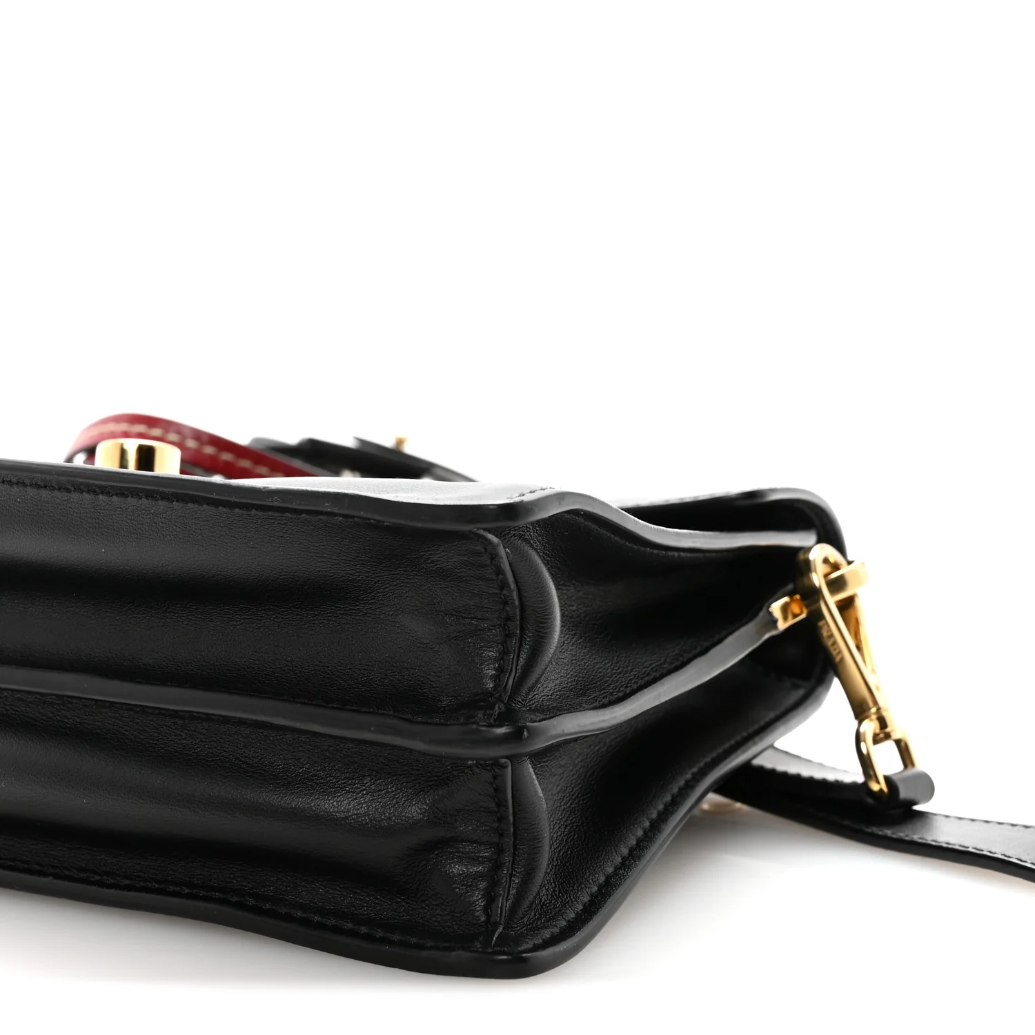 Calfskin Soft Sound Charms Shoulder Bag Black - Image 9