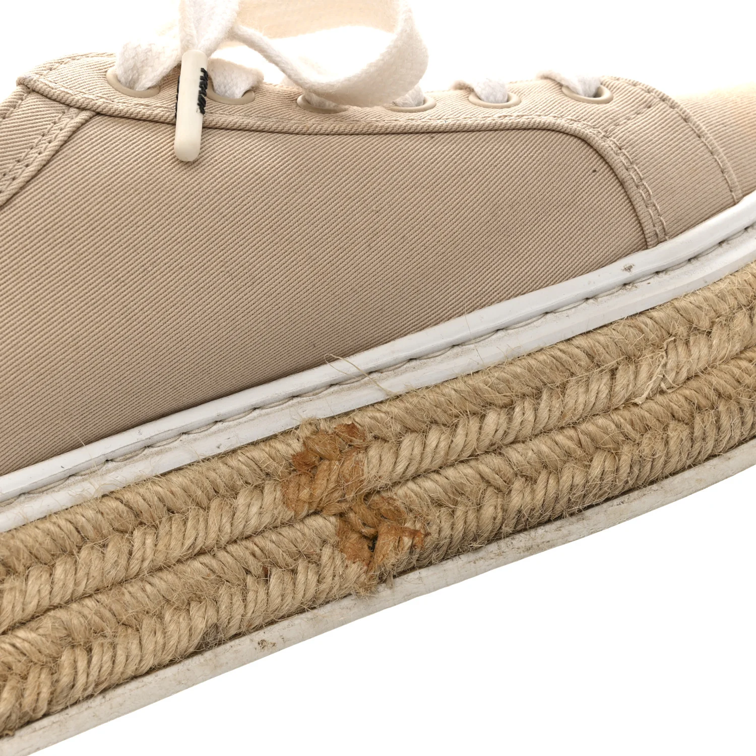 Canvas Gabardine Espadrille 45mm Platform Sneakers 37.5 Corda - Image 11