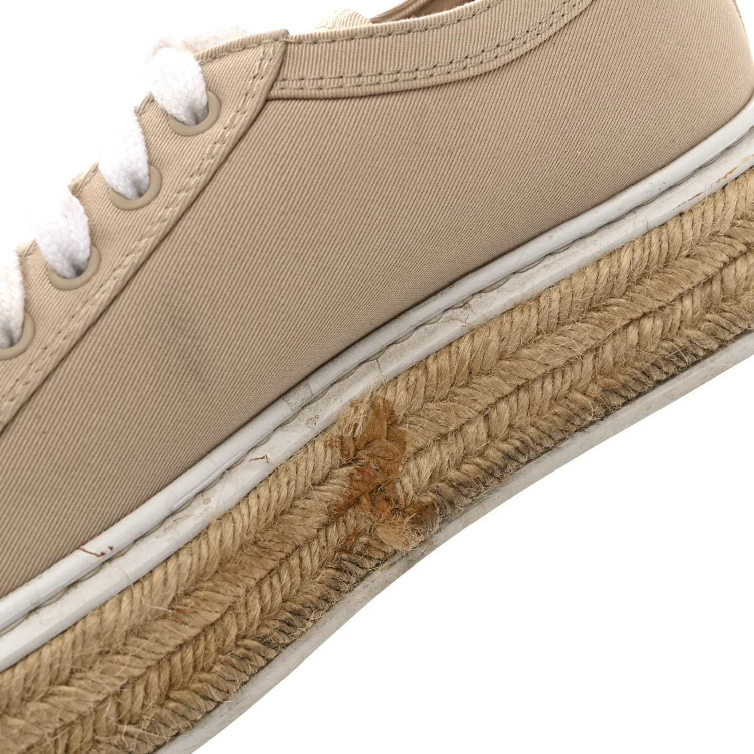 Canvas Gabardine Espadrille 45mm Platform Sneakers 37.5 Corda - Image 12