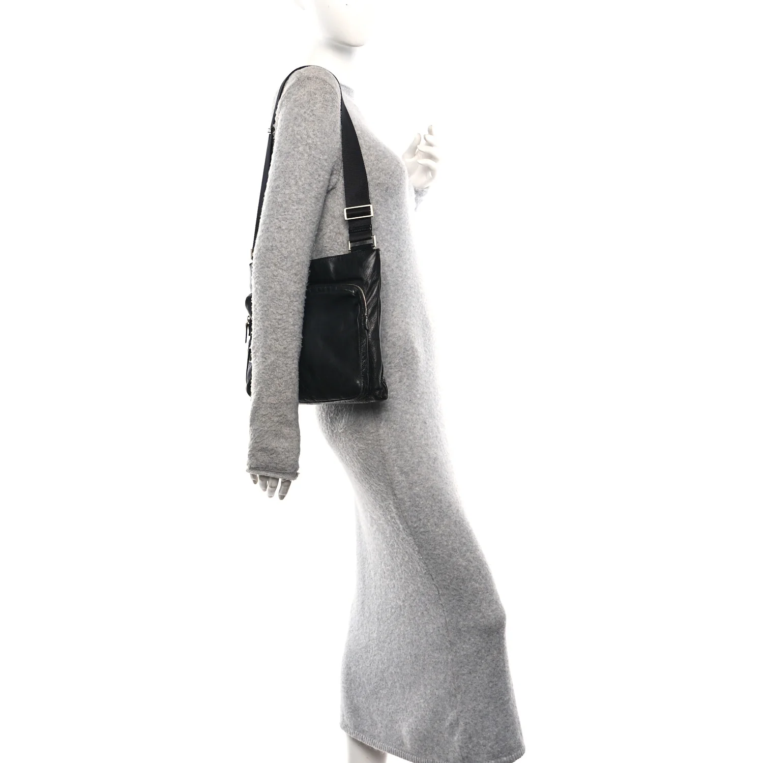 City Calf Messenger Bag Black - Image 2