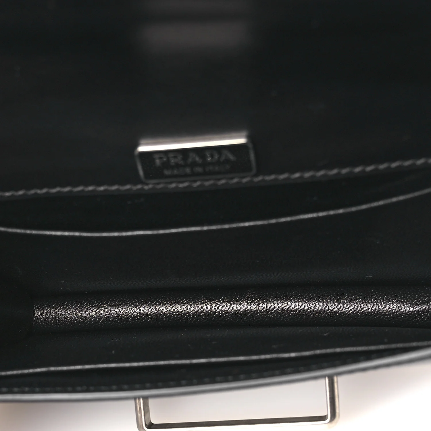 Crystal City Calf Saffiano Cahier Shoulder Bag Black - Image 5