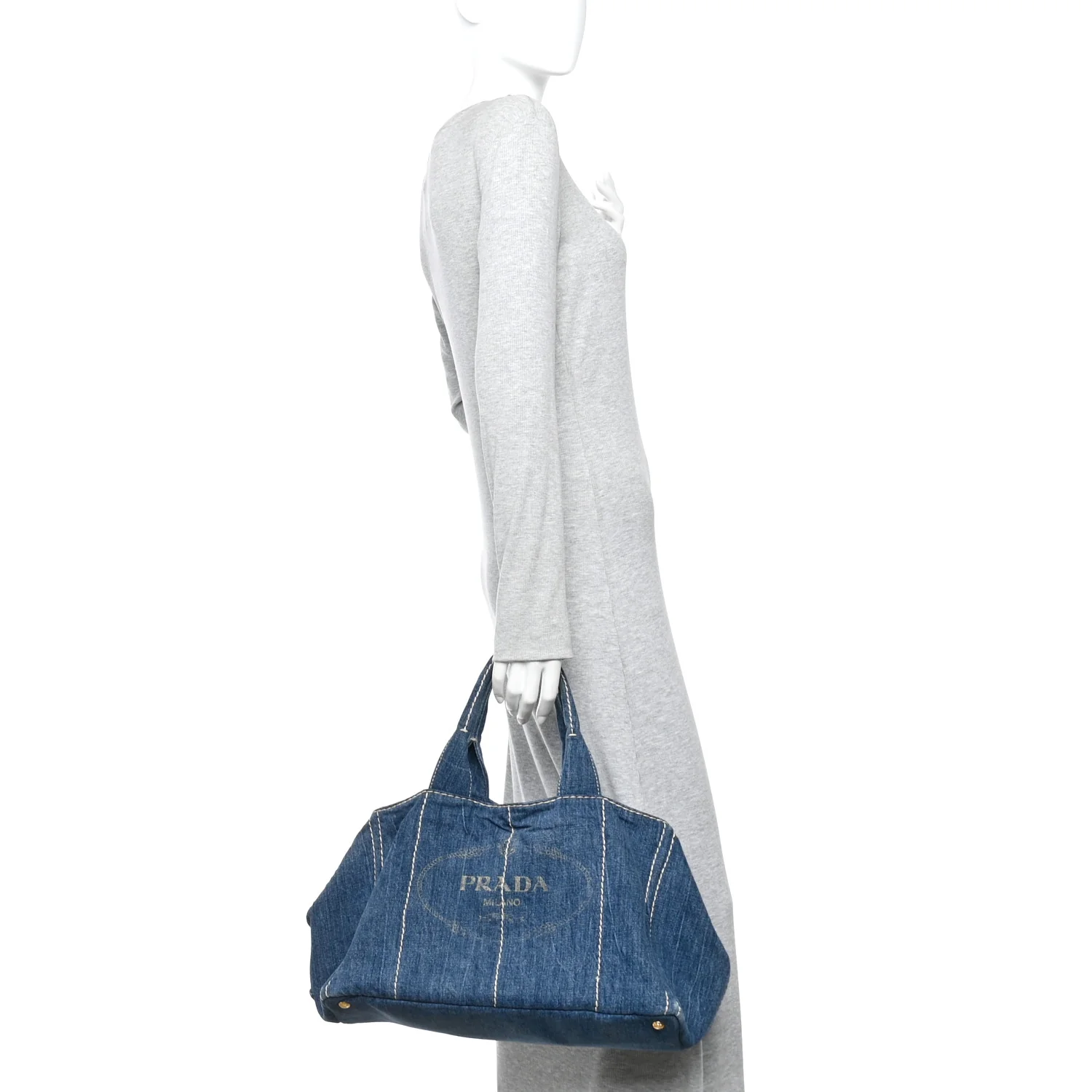 Denim Canapa Logo Tote Avio - Image 2