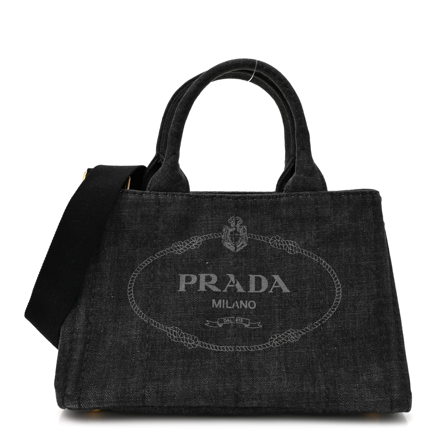 Denim Small Logo Tote Black