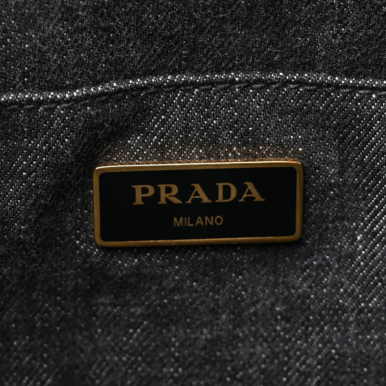 Denim Small Logo Tote Black - Image 6